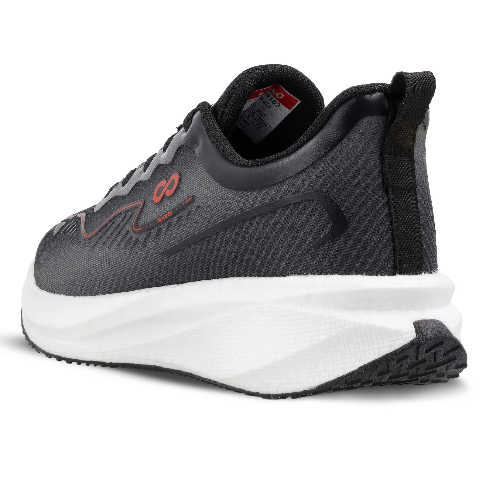 Men's Active Beads Sports Shoes - WS9163 Black - Image 7