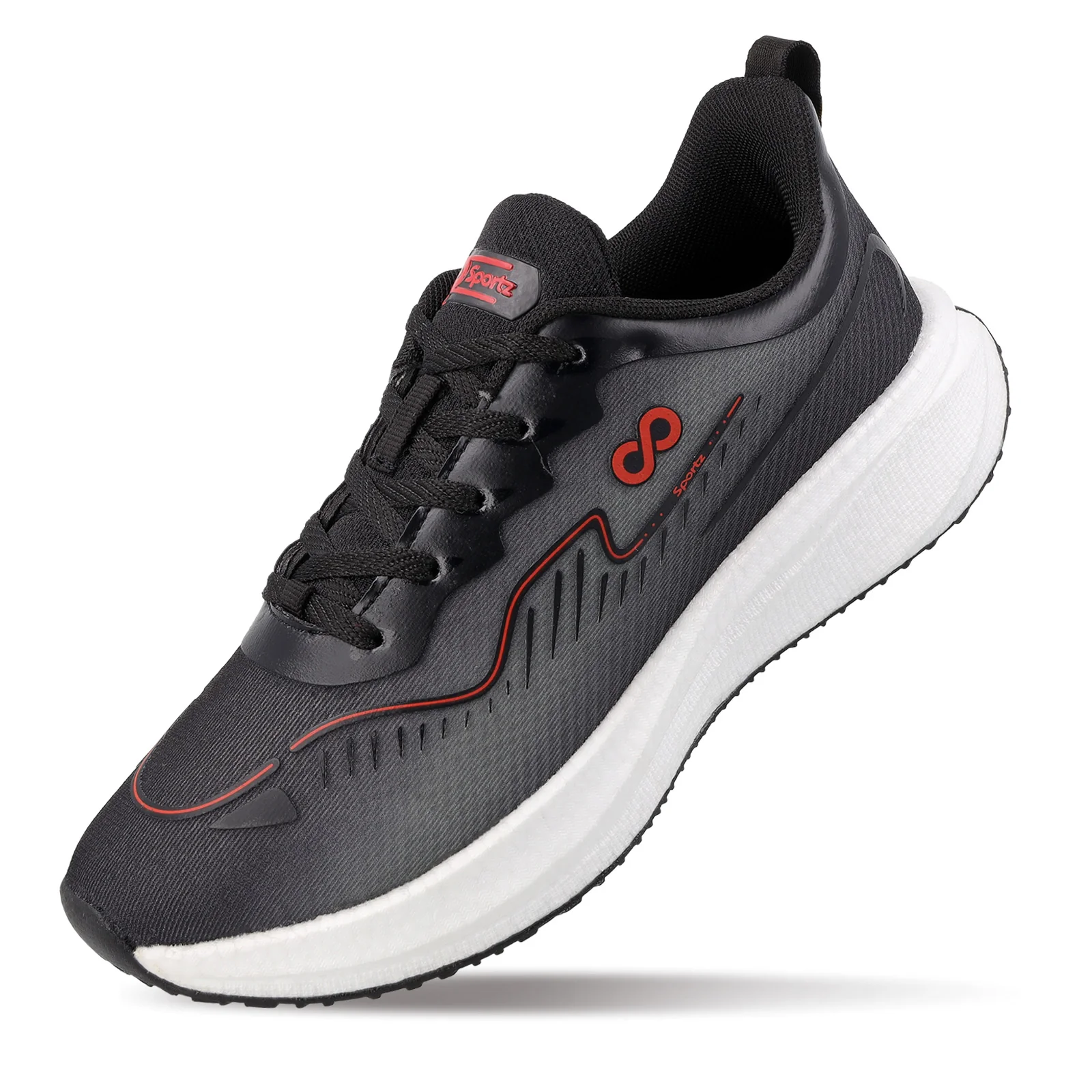 Men's Active Beads Sports Shoes - WS9163 Black - Image 8
