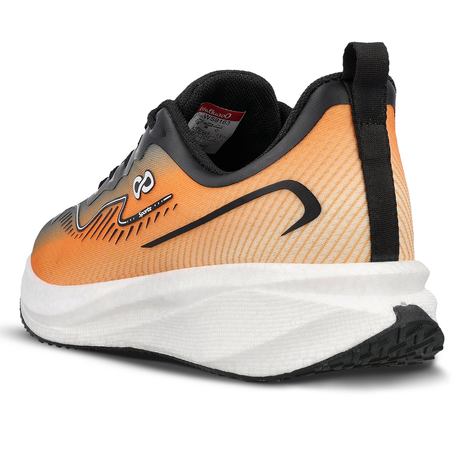 Men's Active Beads Sports Shoes - WS9163 Grey Orange - Image 6
