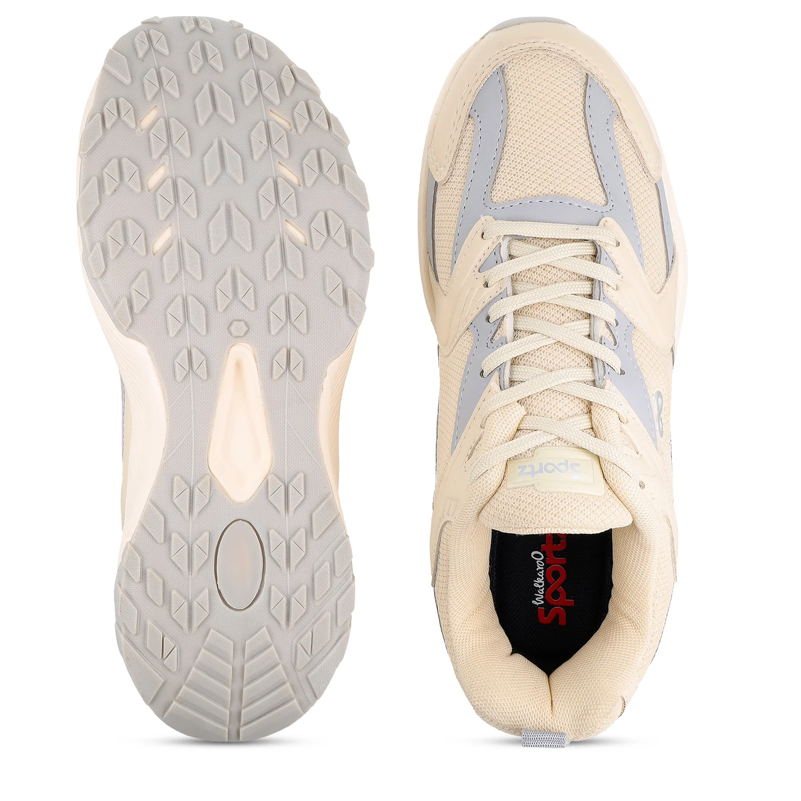 Men's Lace-up Sports Shoe - WS9188 Beige - Image 2