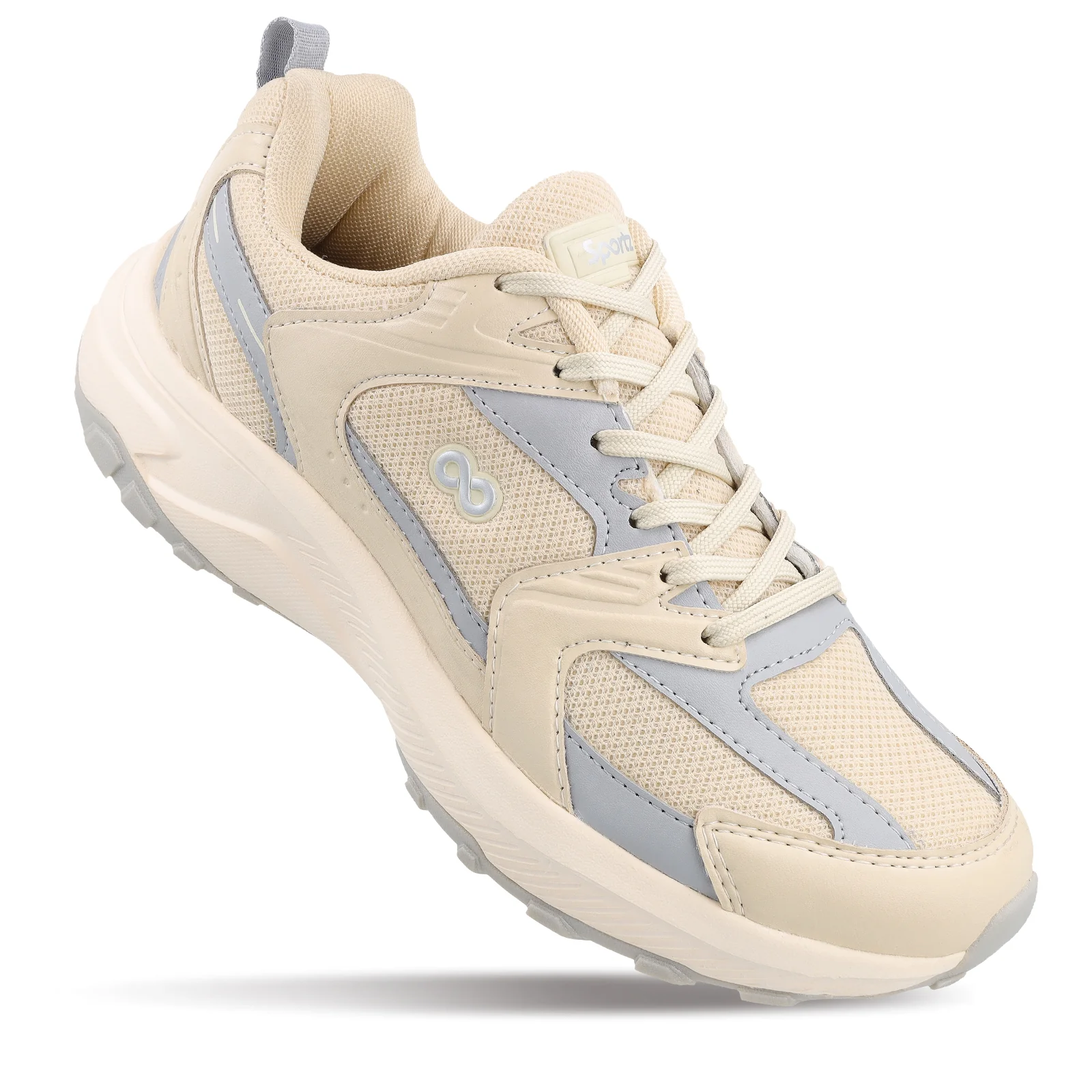 Men's Lace-up Sports Shoe - WS9188 Beige - Image 3