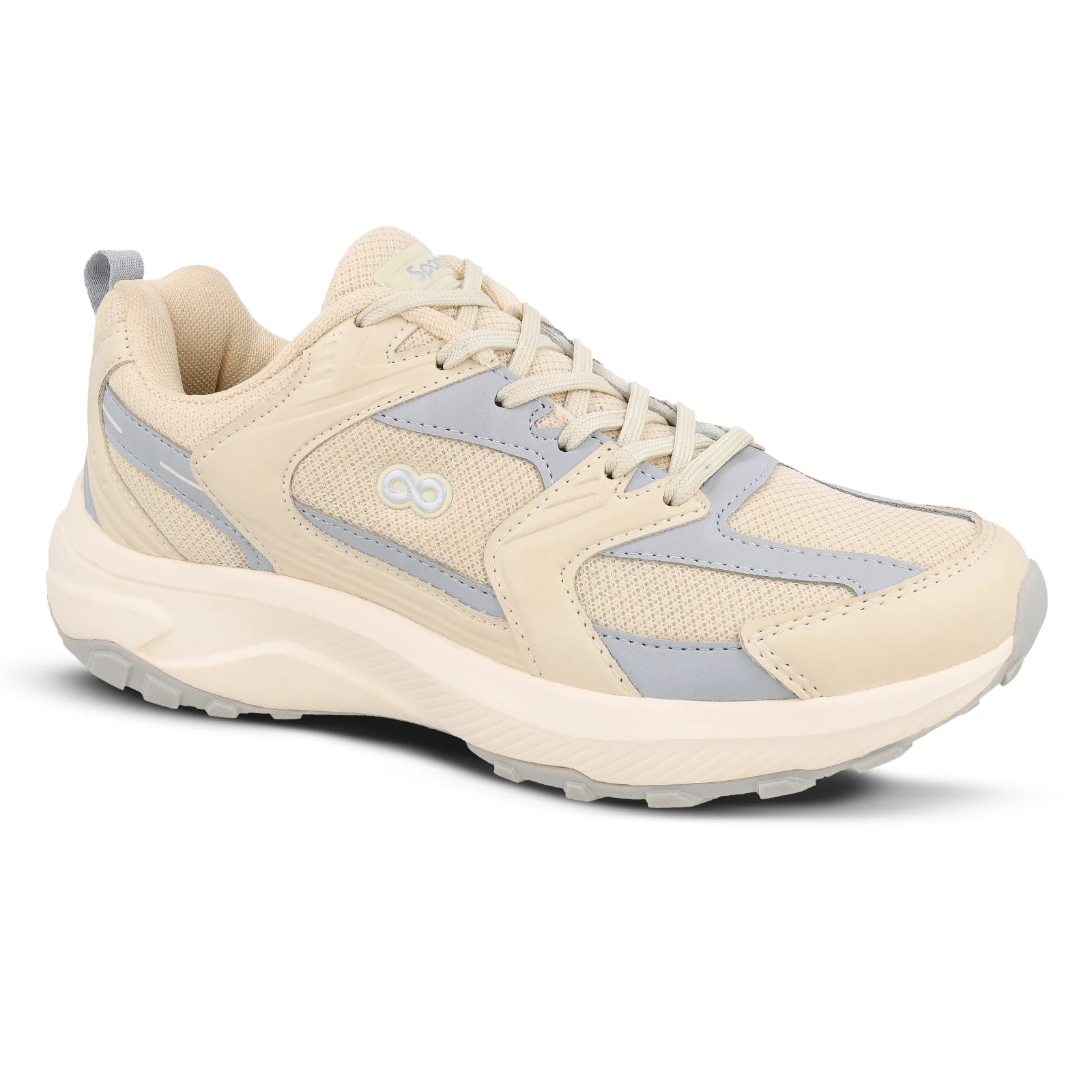 Men's Lace-up Sports Shoe - WS9188 Beige - Image 4
