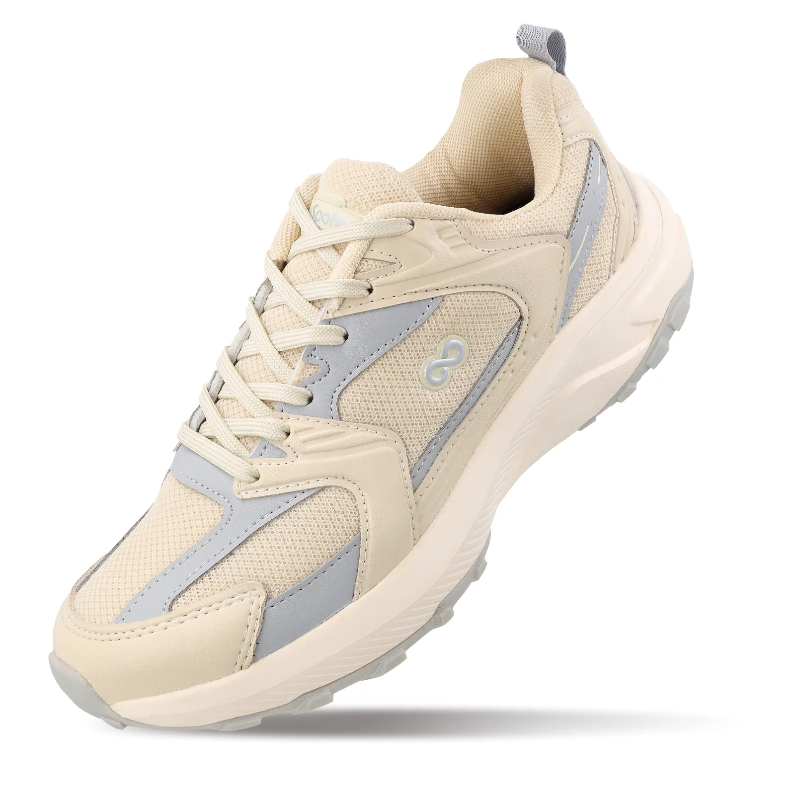 Men's Lace-up Sports Shoe - WS9188 Beige - Image 5