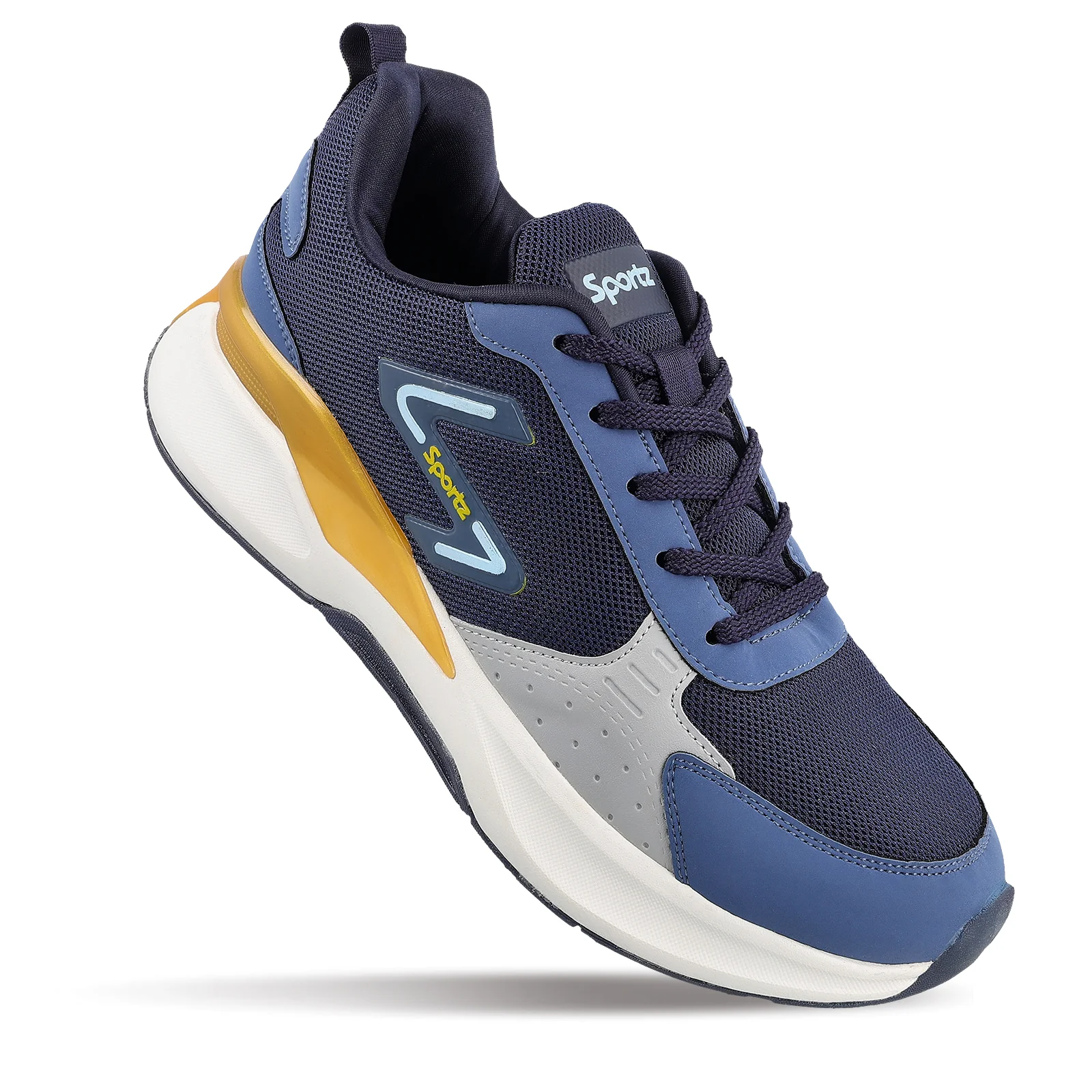 Men's Lace-up Sports Shoes - SGE24010 Navy Blue - Image 3