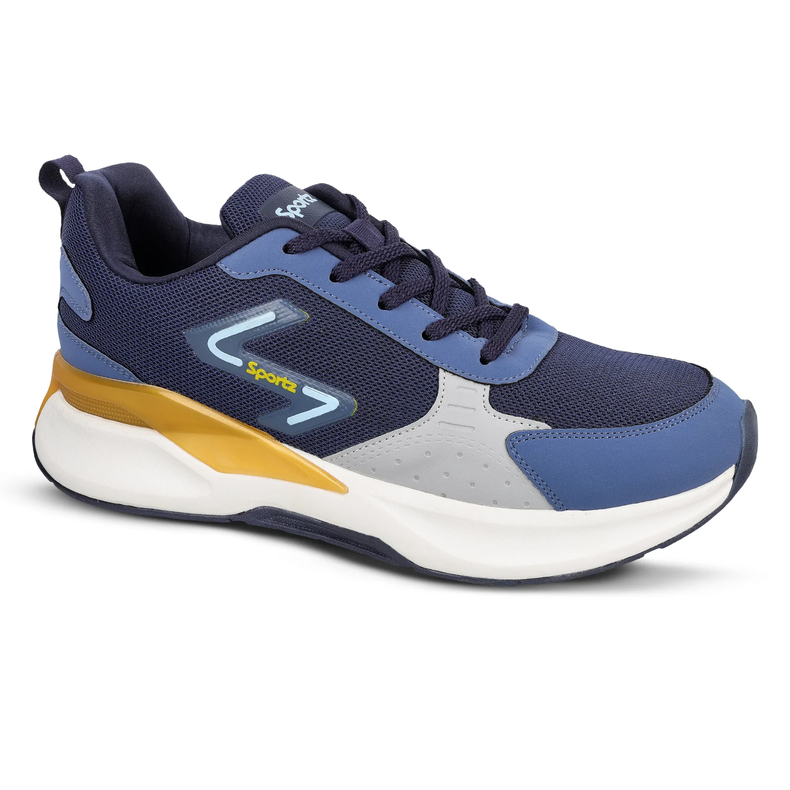 Men's Lace-up Sports Shoes - SGE24010 Navy Blue - Image 4