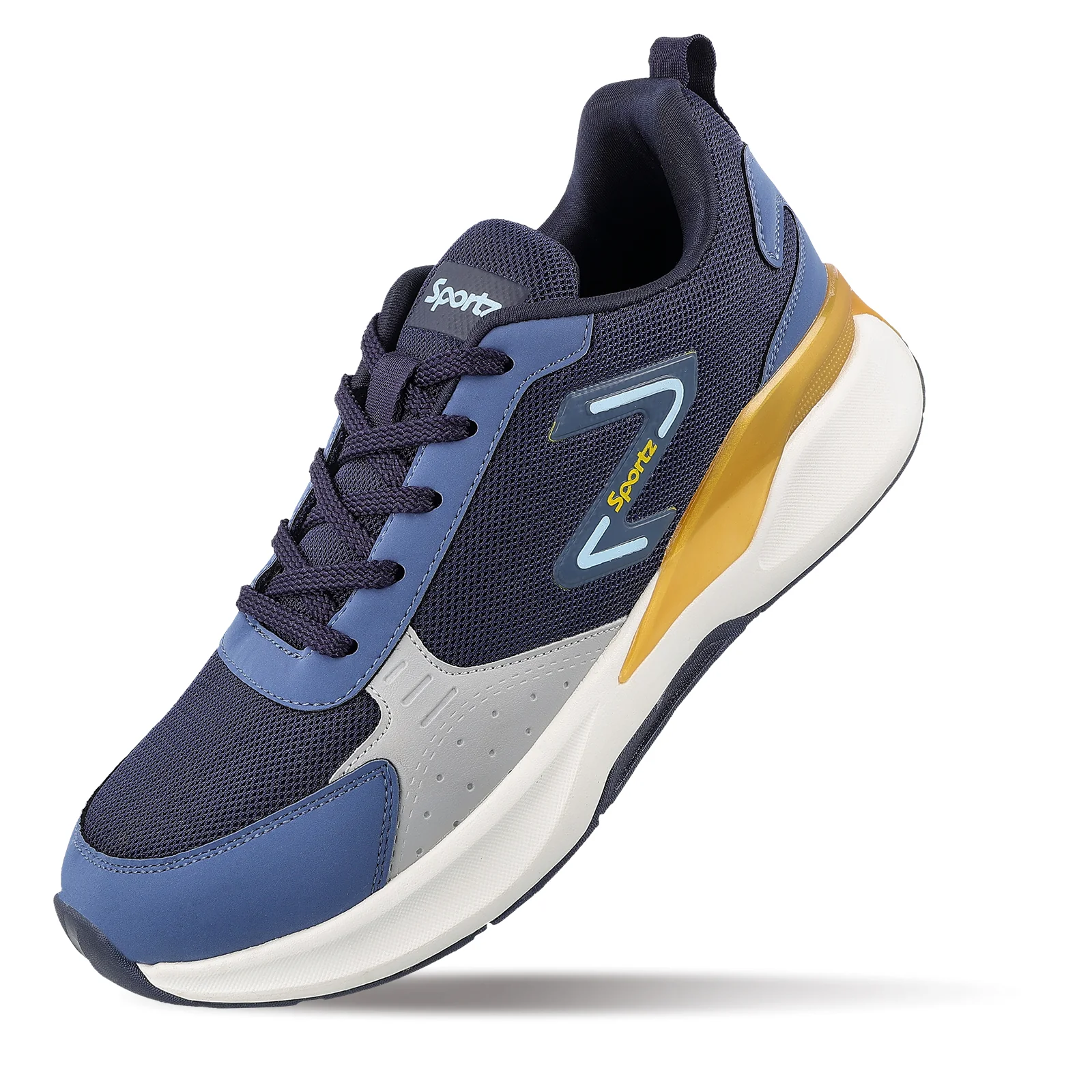 Men's Lace-up Sports Shoes - SGE24010 Navy Blue - Image 5