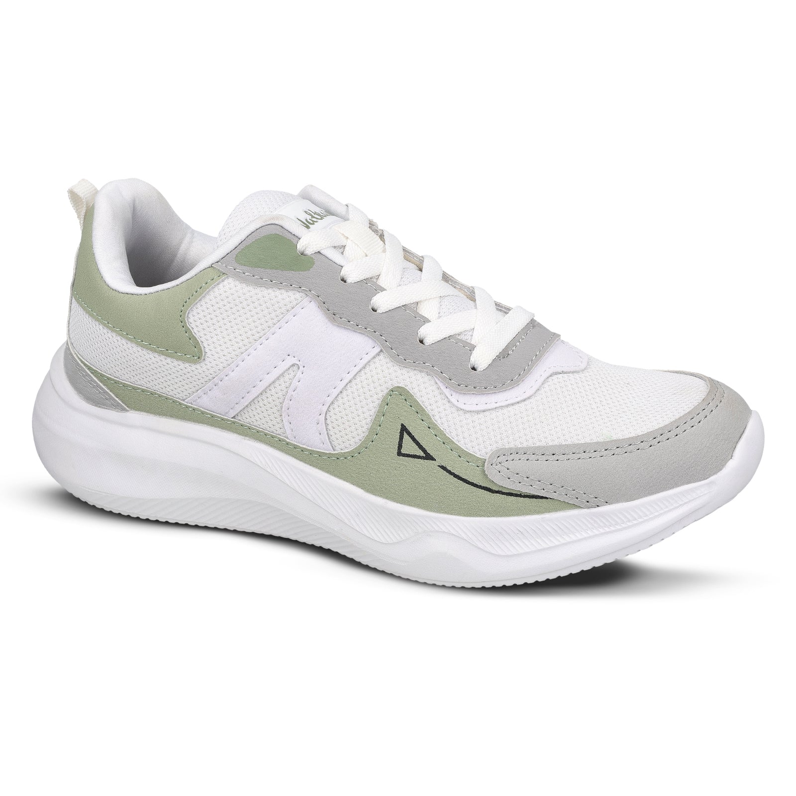 Men's Lace-up Sports Shoes - WS3122 White Green - Image 4