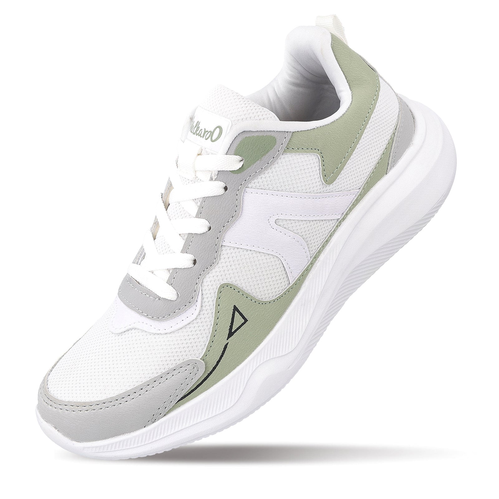 Men's Lace-up Sports Shoes - WS3122 White Green - Image 7