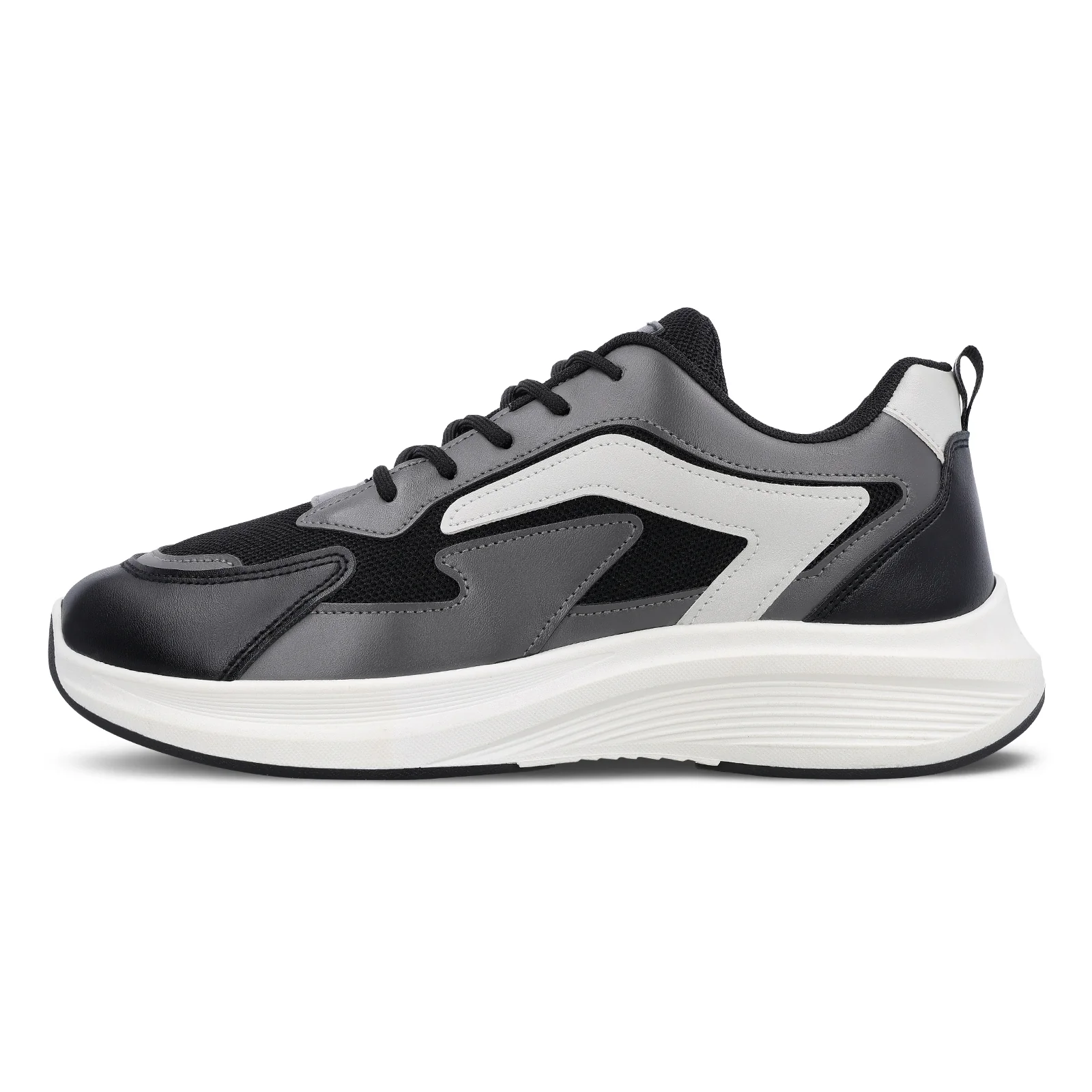 Men's Lace-up Walking Shoes - WS9129 Black Grey