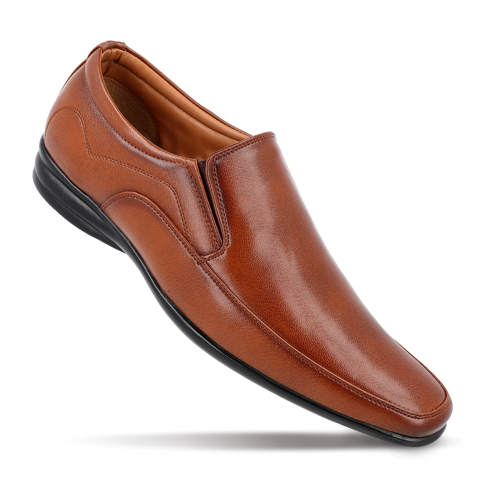 Men's Loafer Formal Shoes - WF6015 Tan - Image 3