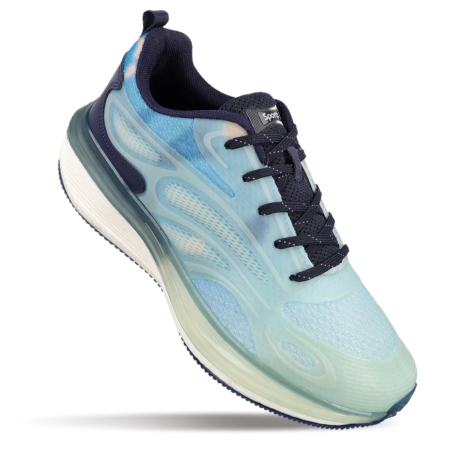 Men's Night Glow Sports Shoes - WS9154 Sea Blue - Image 5