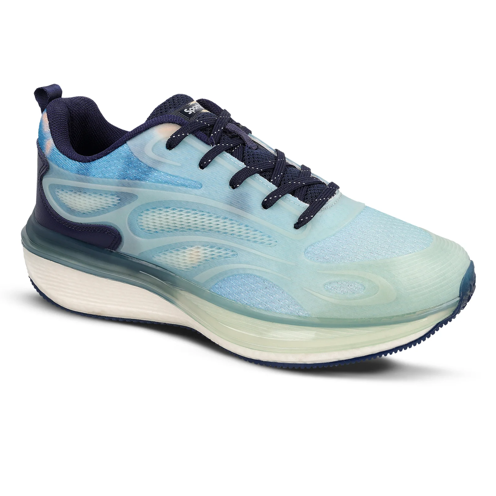 Men's Night Glow Sports Shoes - WS9154 Sea Blue - Image 6