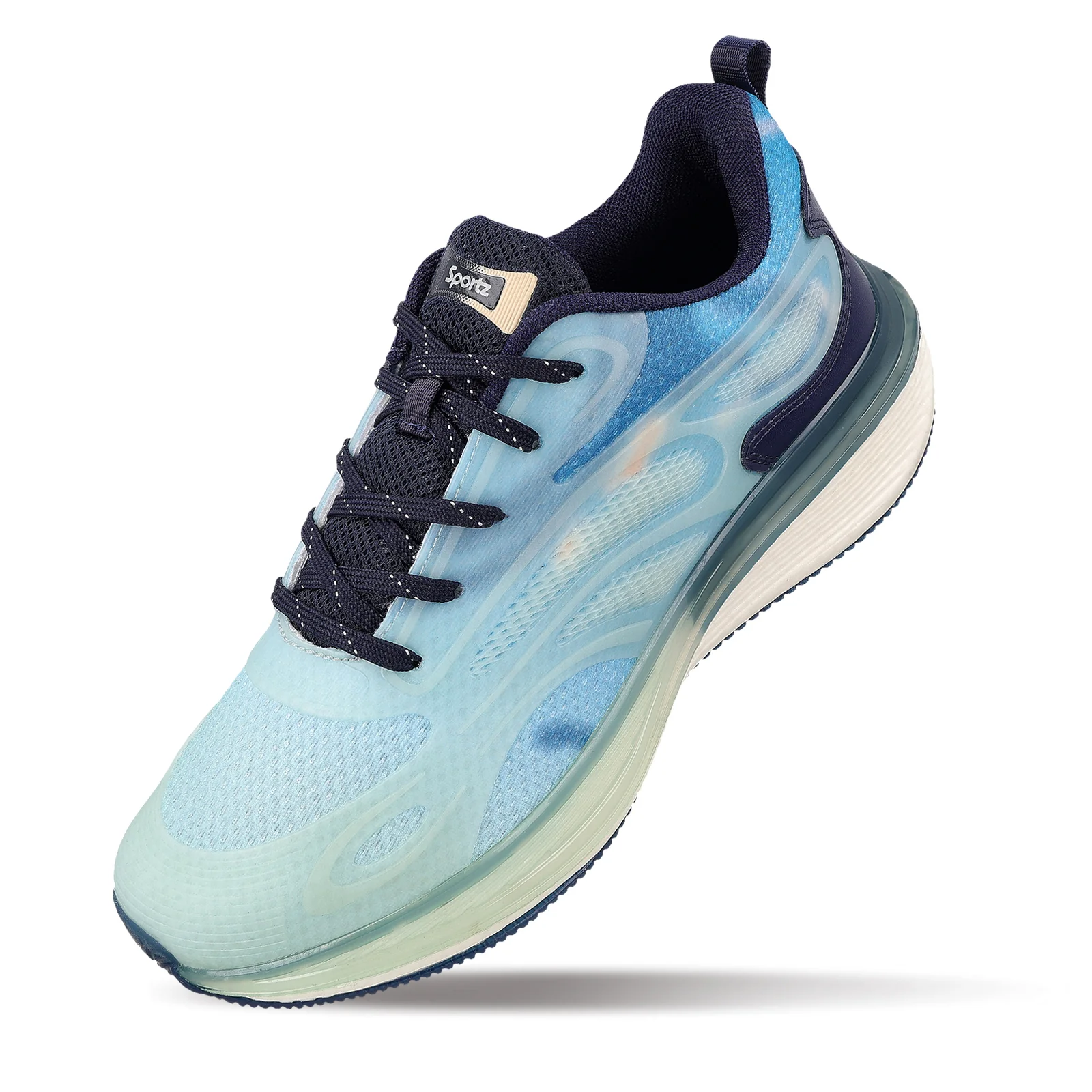 Men's Night Glow Sports Shoes - WS9154 Sea Blue - Image 9