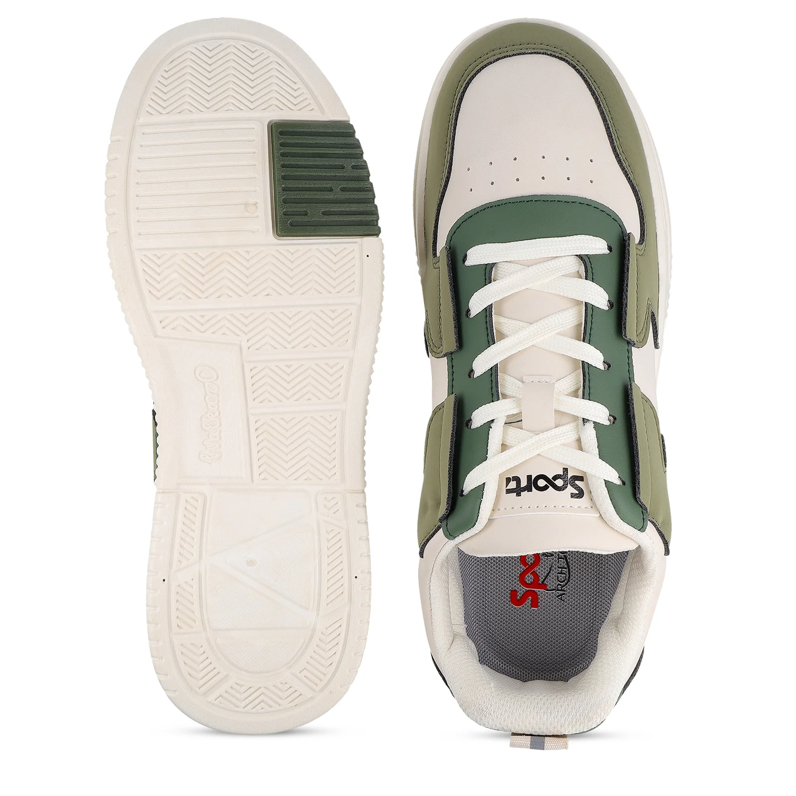 Men's Casual Sneakers - WY3469 White Mild Green - Image 3