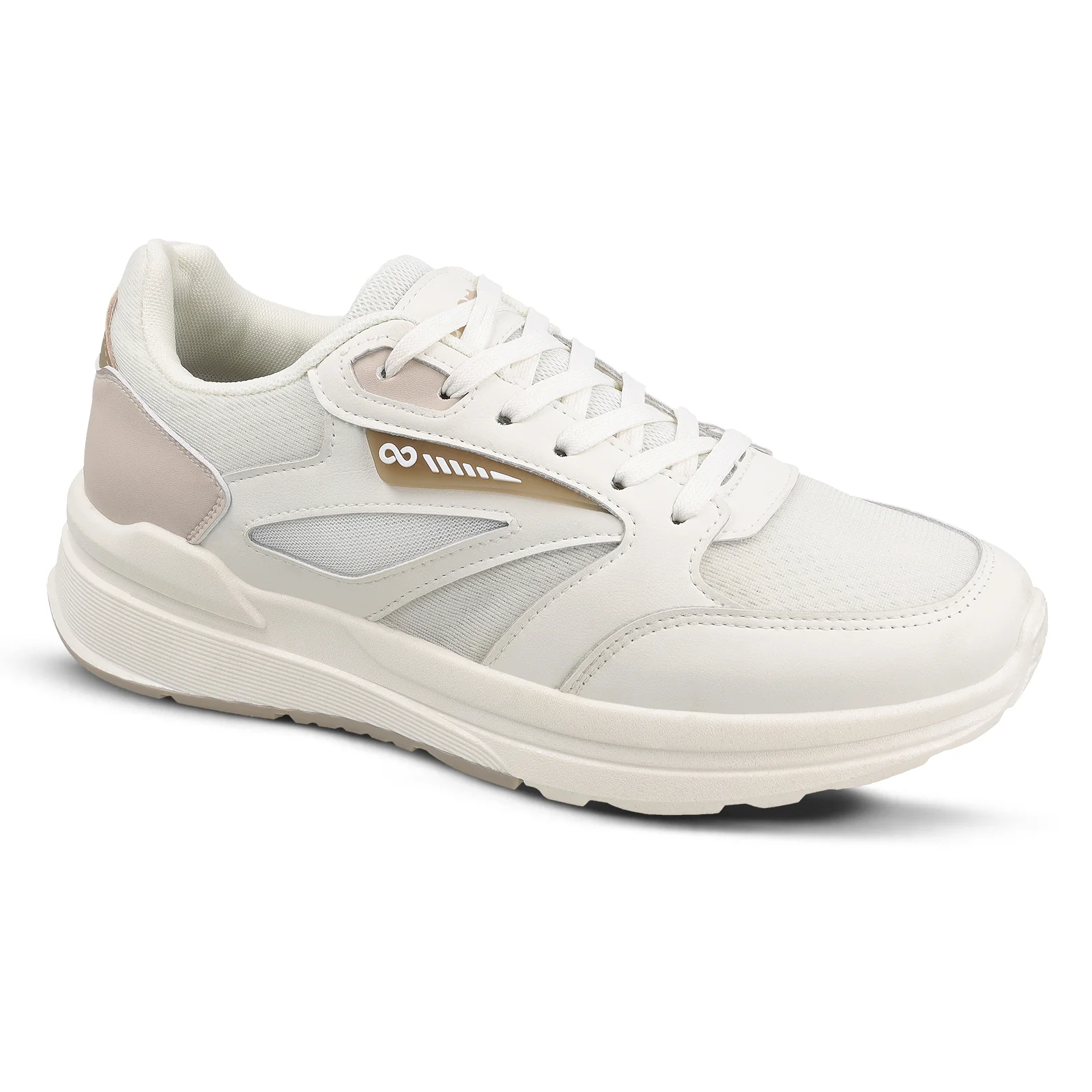 Men's Sports Sneakers - SGE24002 White Beige - Image 4