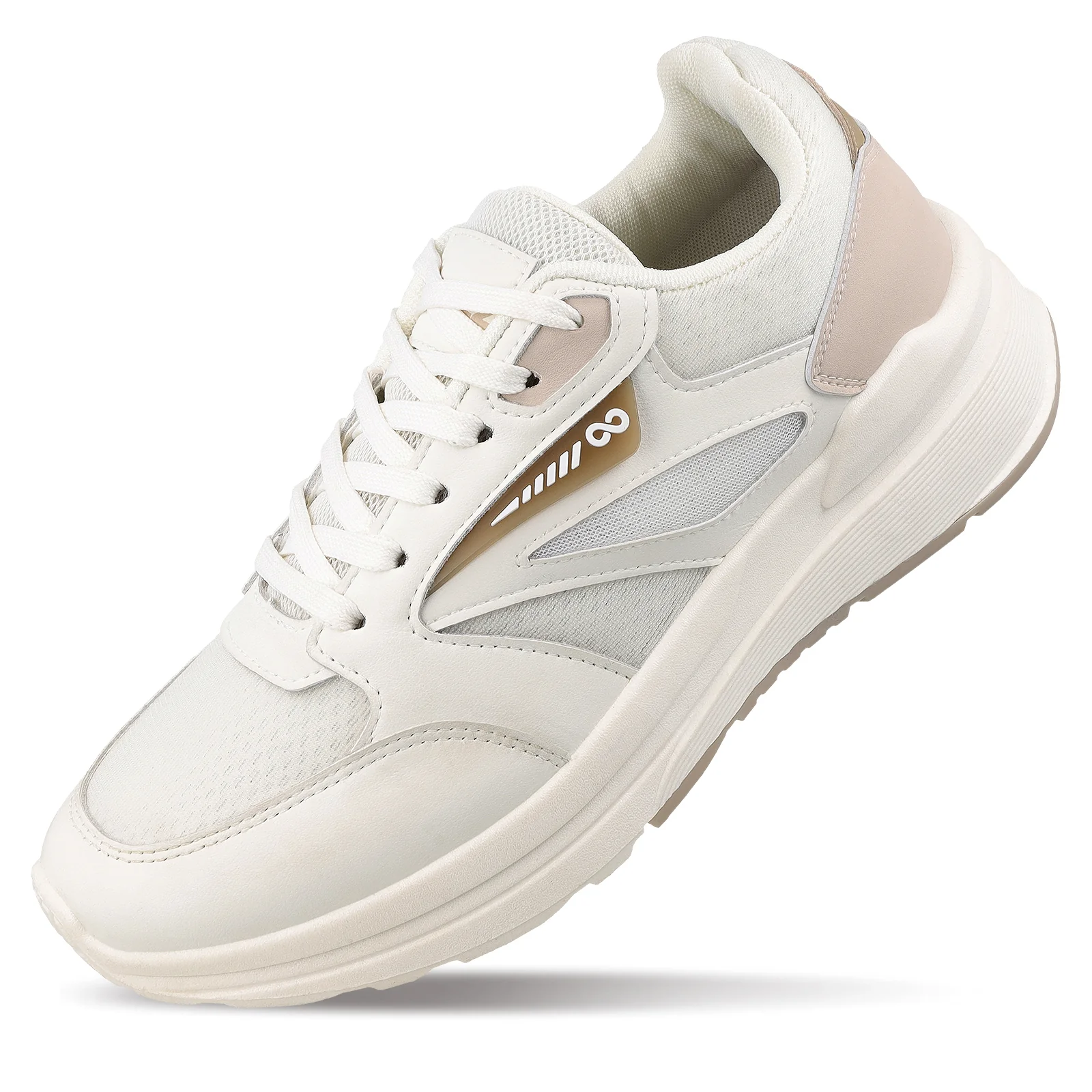 Men's Sports Sneakers - SGE24002 White Beige - Image 5