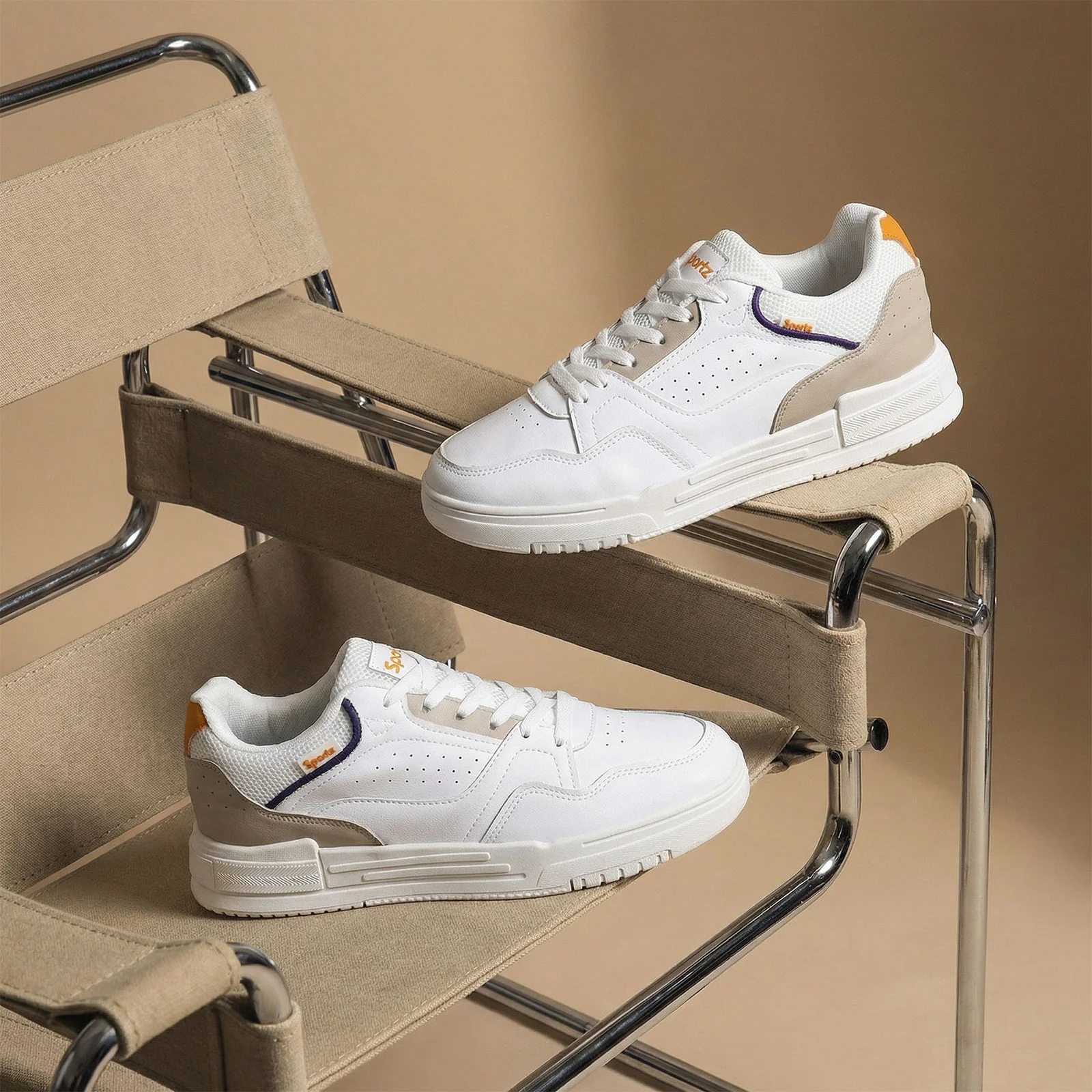 Men's Sports Sneakers - WY3488 White - Image 2