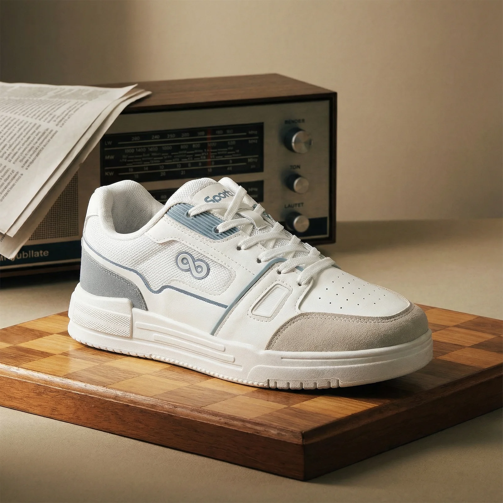Men's Sports Sneakers - WY3489 White Grey - Image 2