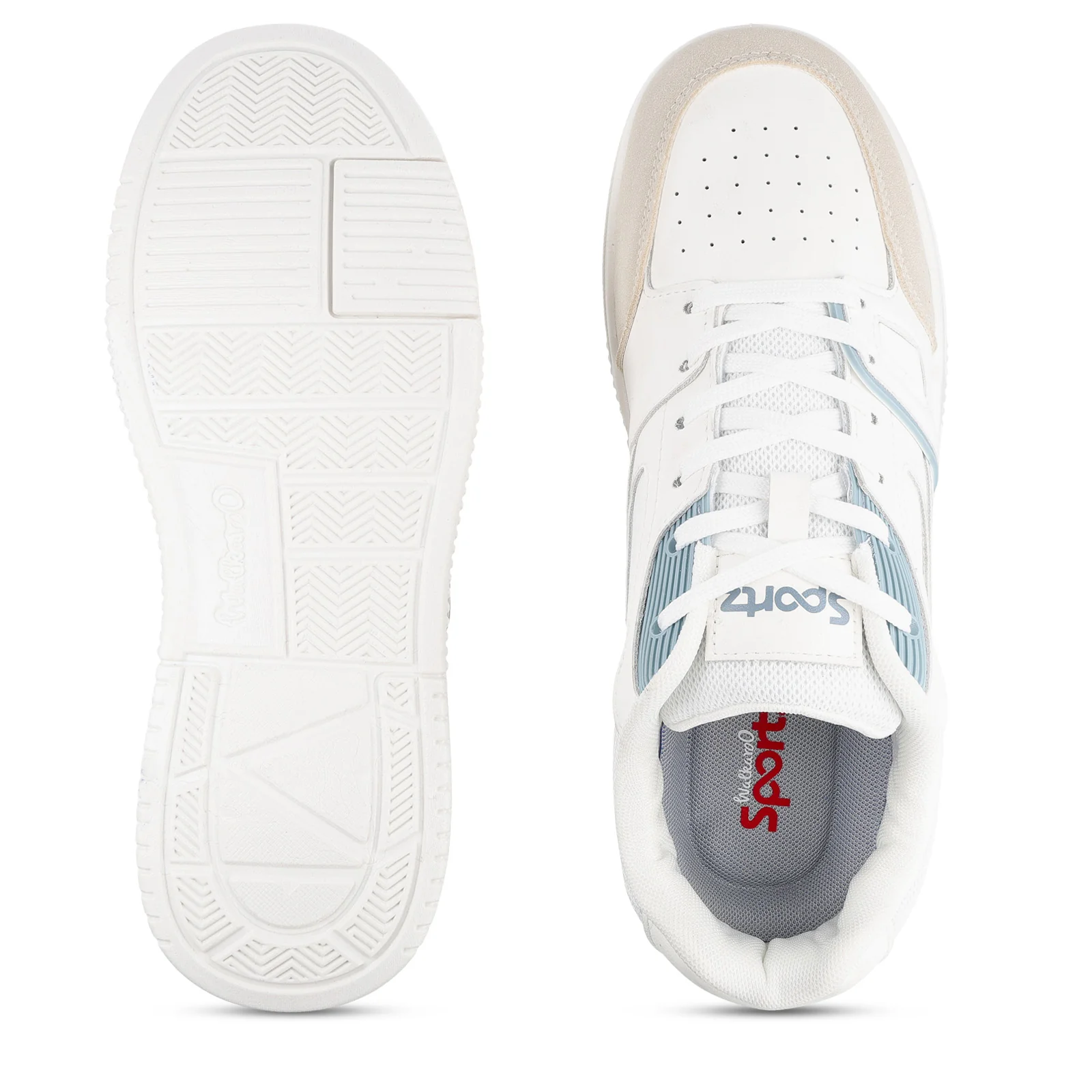 Men's Sports Sneakers - WY3489 White Grey - Image 3