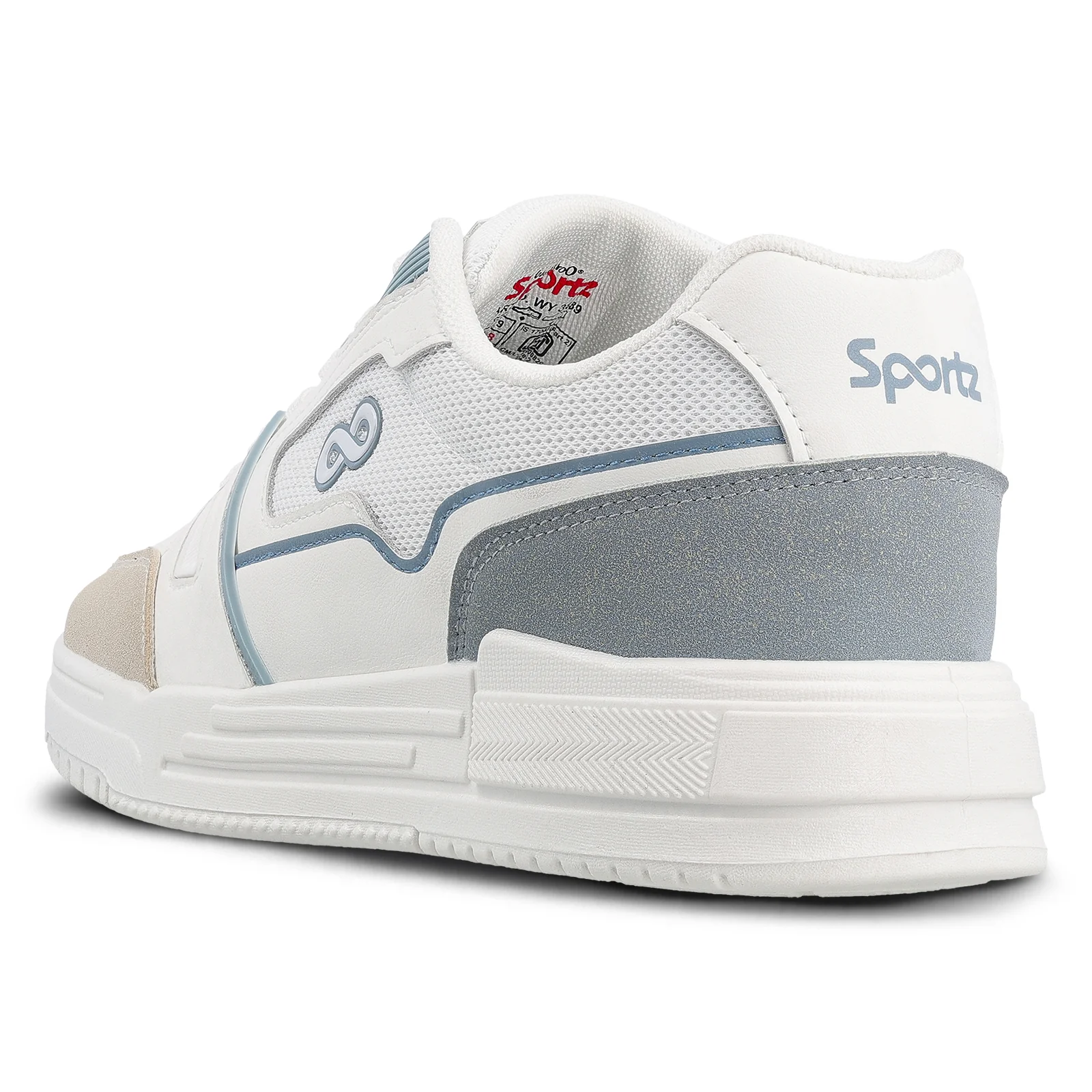 Men's Sports Sneakers - WY3489 White Grey - Image 6