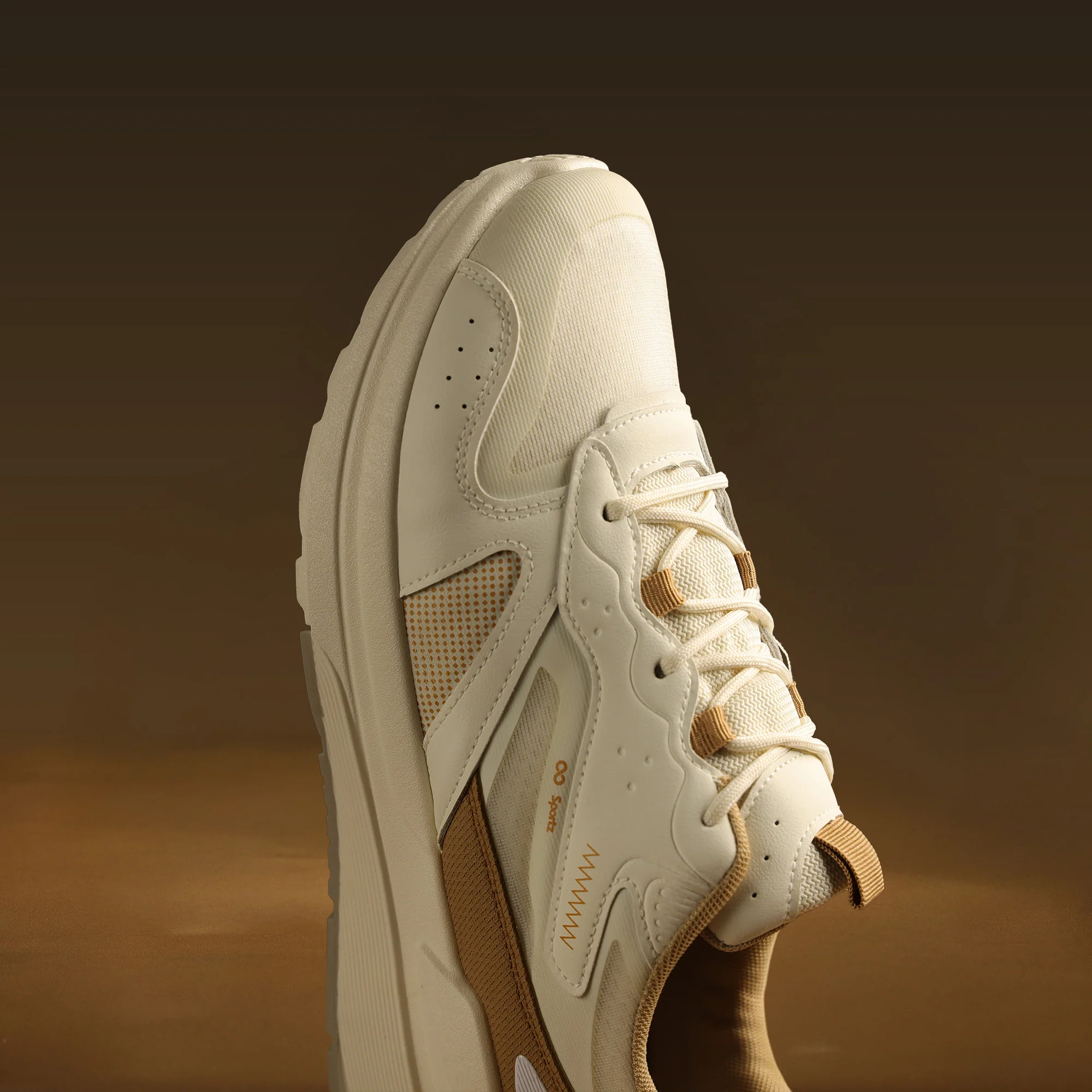 Men's Sports Sneakers - WY3490 White Beige - Image 6