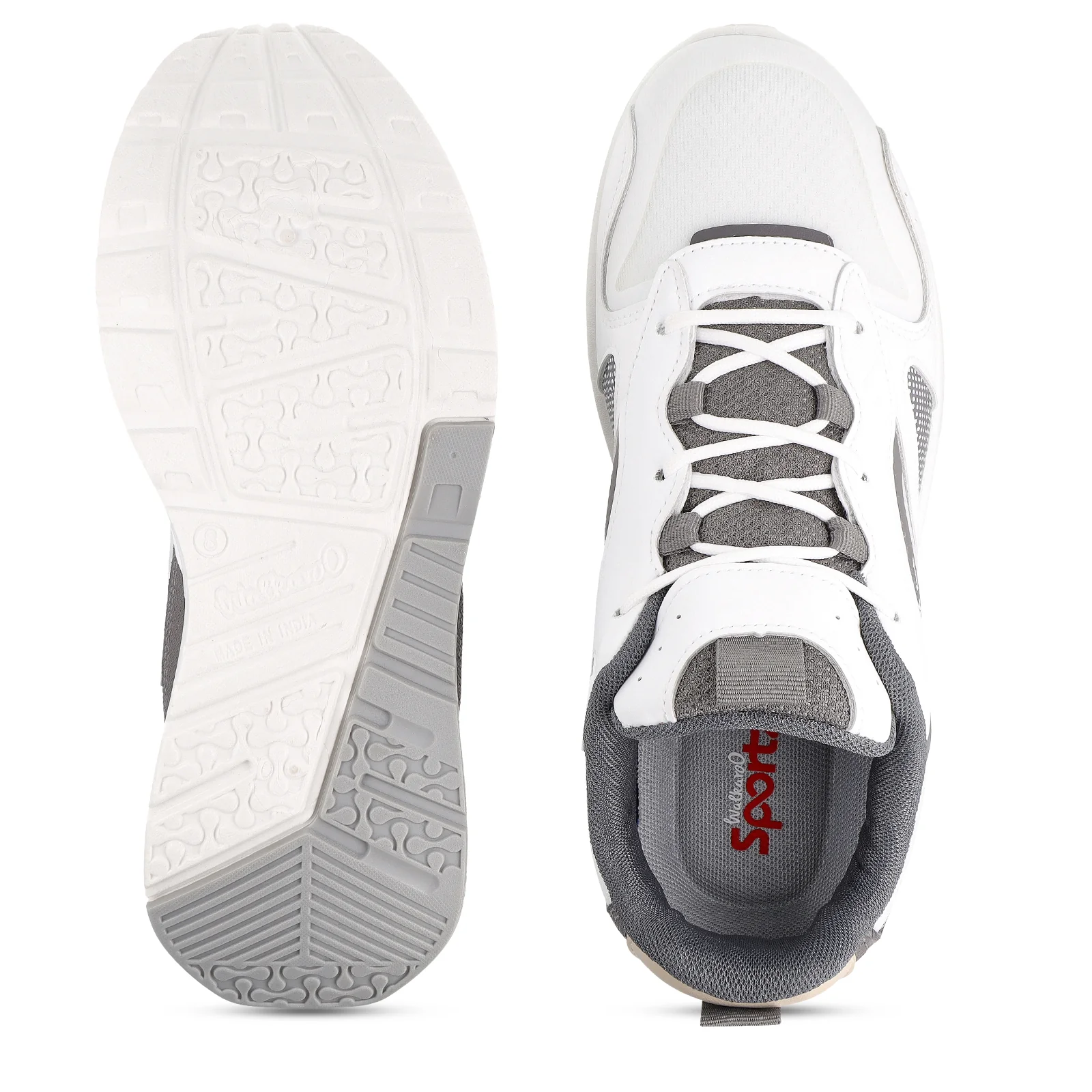 Men's Sports Sneakers - WY3490 White Grey - Image 3