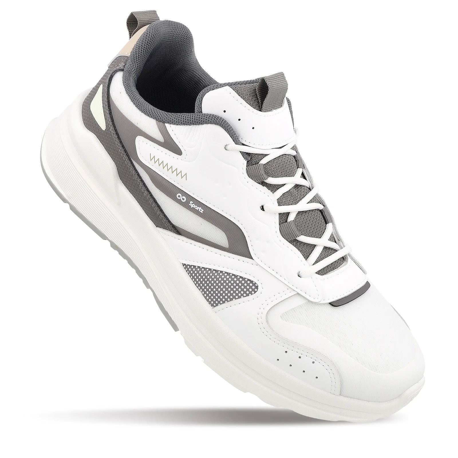 Men's Sports Sneakers - WY3490 White Grey - Image 4