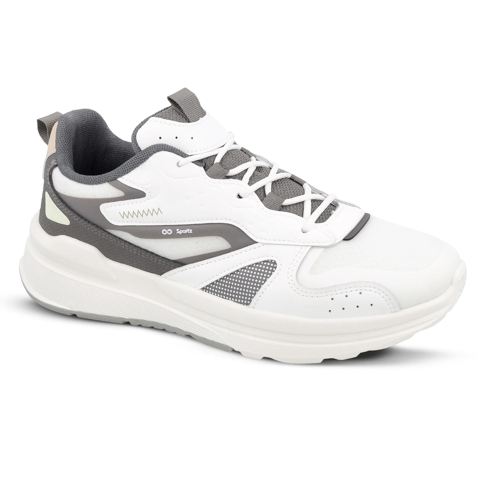 Men's Sports Sneakers - WY3490 White Grey - Image 5