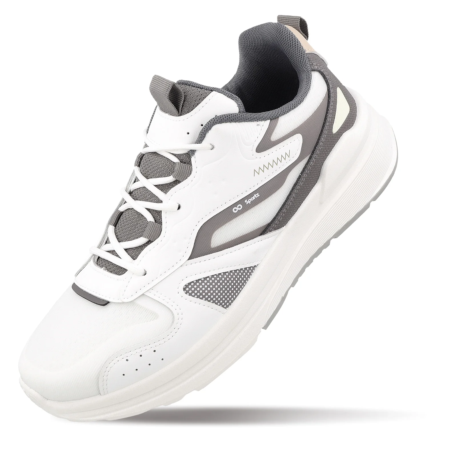 Men's Sports Sneakers - WY3490 White Grey - Image 6