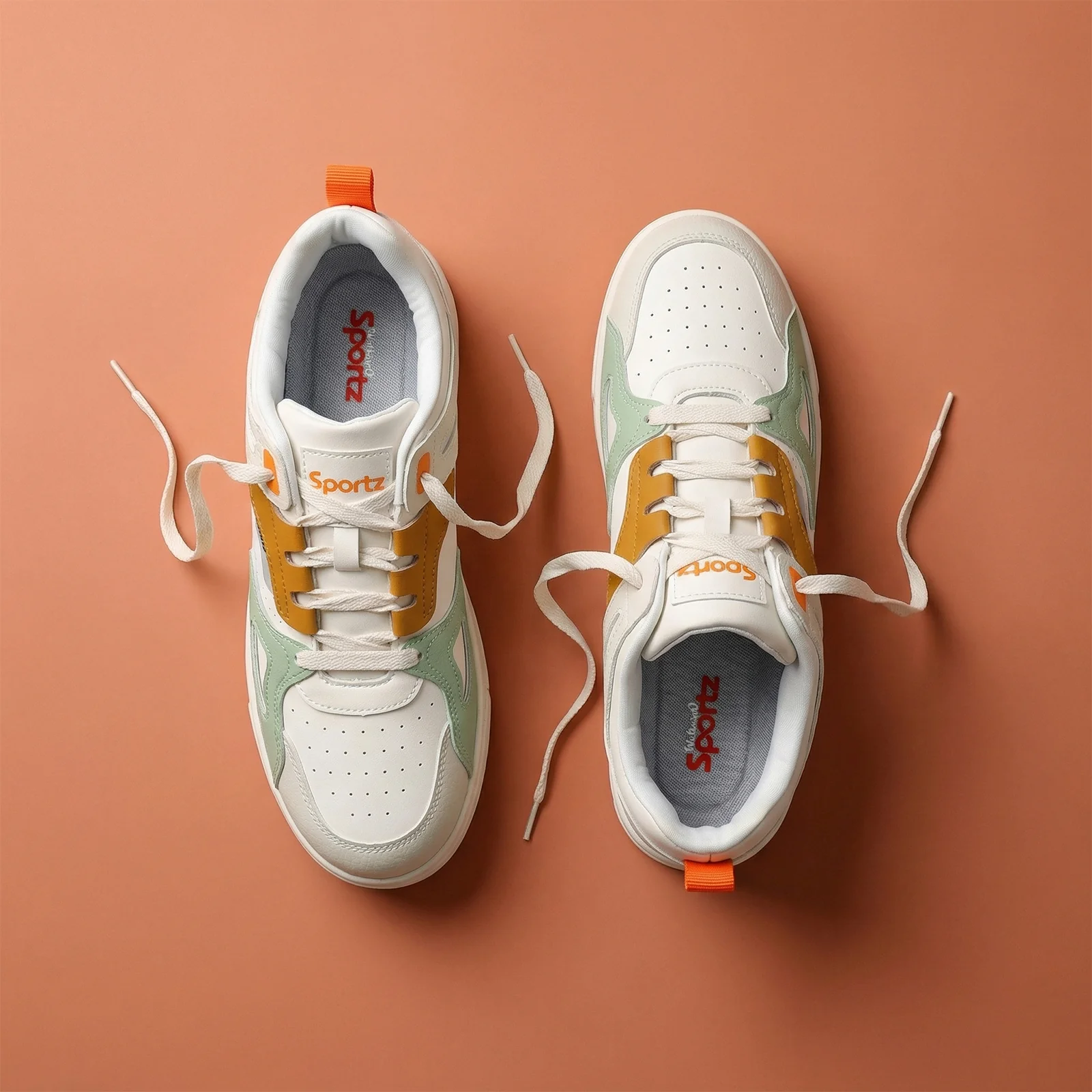 Men's Sports Sneakers - WY3497 White Beige - Image 2