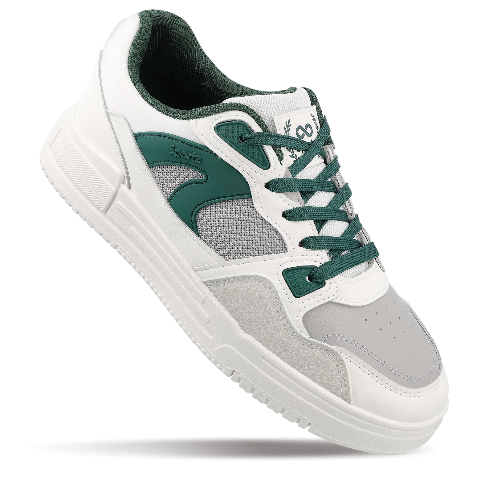 Men's Sports Sneakers - WY3499 White Green - Image 4