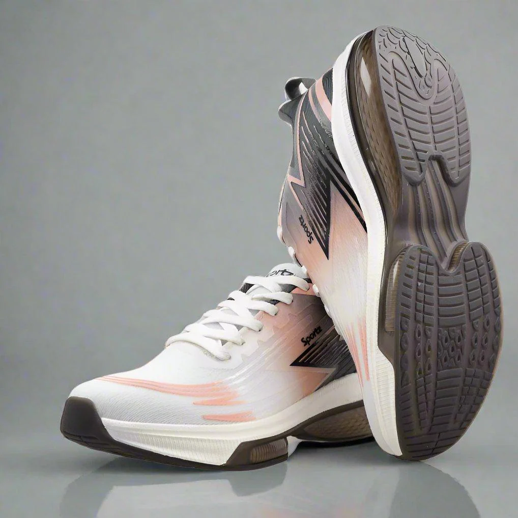 RULER Men's Lace-up Sports Shoes - WS9157 Black Orange - Image 2