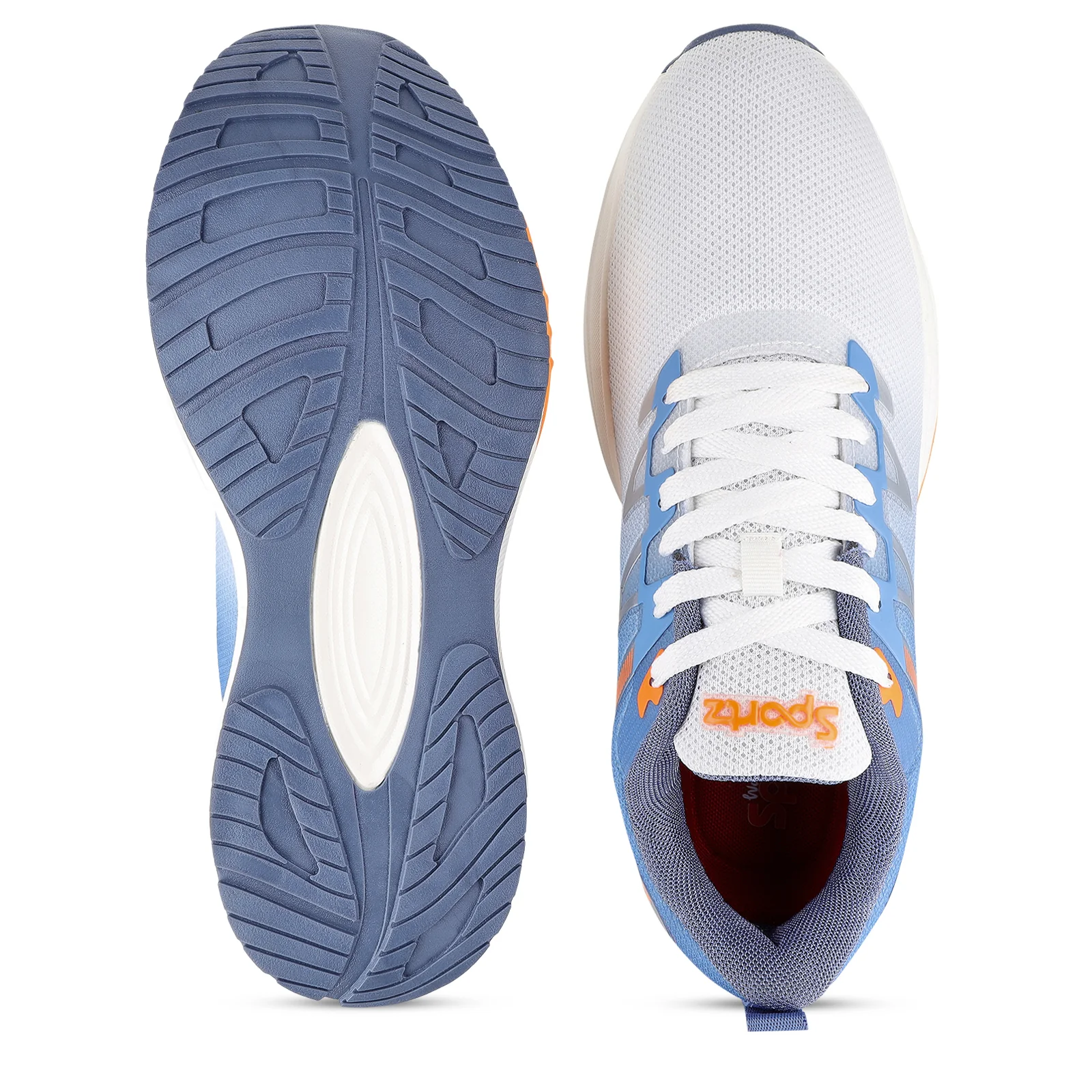 SAIGO Men's Lace-up Sports Shoes - WS9158 Blue Orange - Image 2