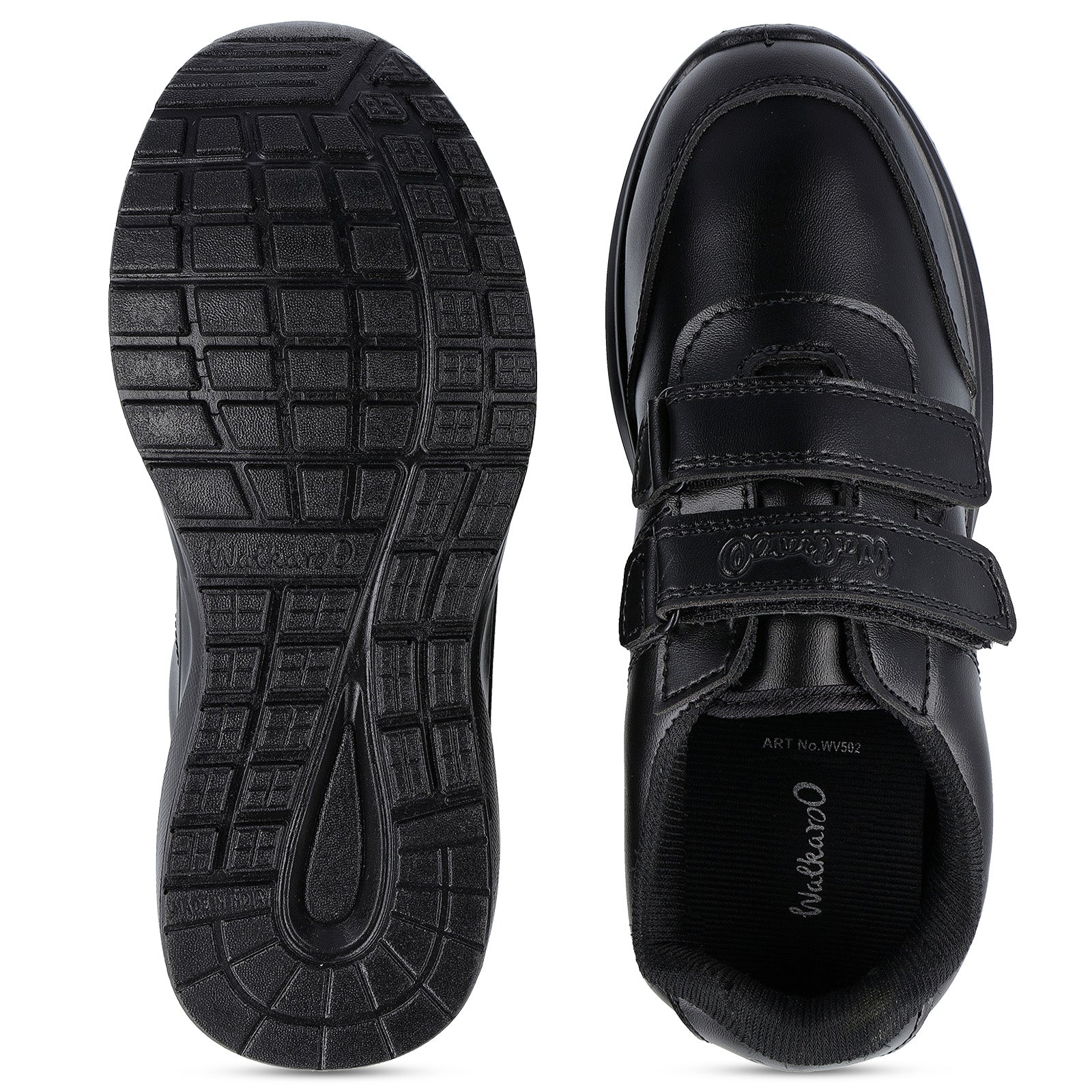 Walkaroo boys School Shoes - WV502 Black - Image 2