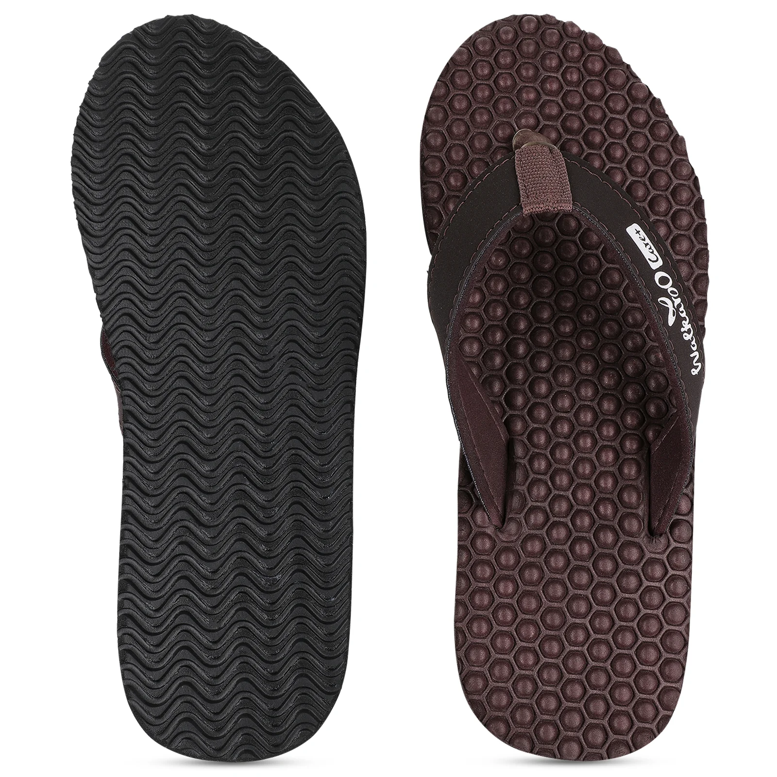 Women's Textured Care Plus Flip-Flop - WH3950 Brown - Image 2
