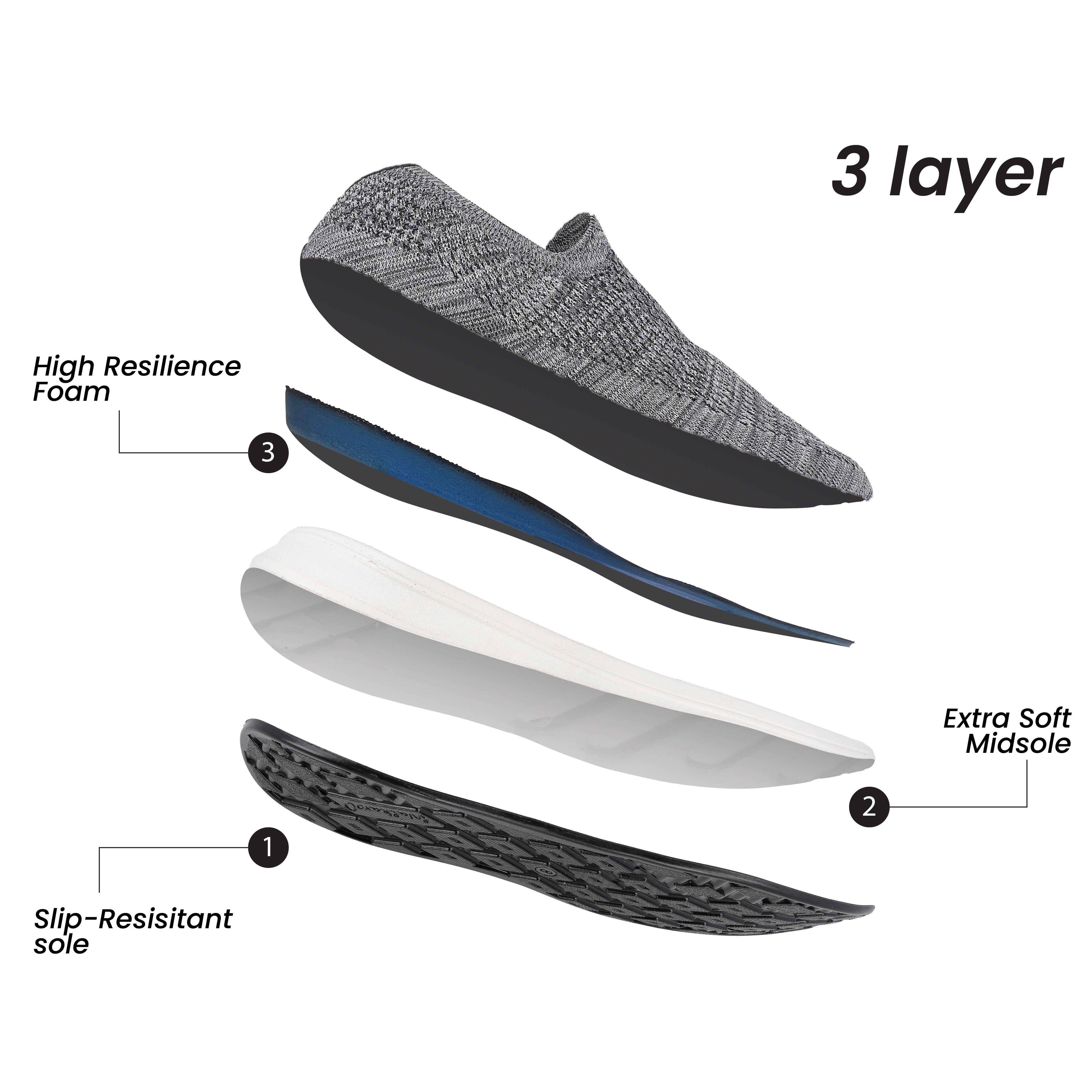 Men's Daily Wear - Walking Shoes - WS6094 Light Grey - Image 2