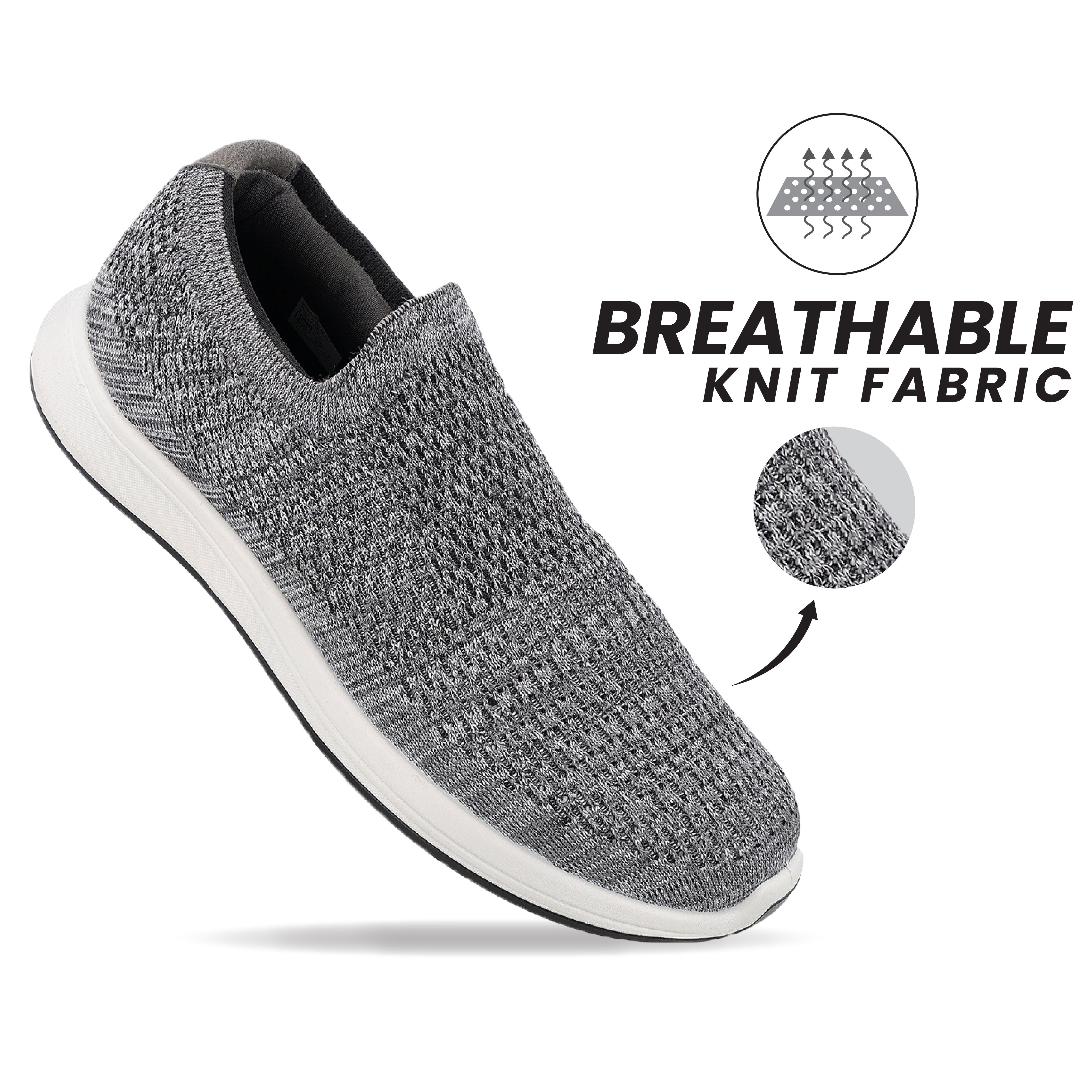 Men's Daily Wear - Walking Shoes - WS6094 Light Grey - Image 3