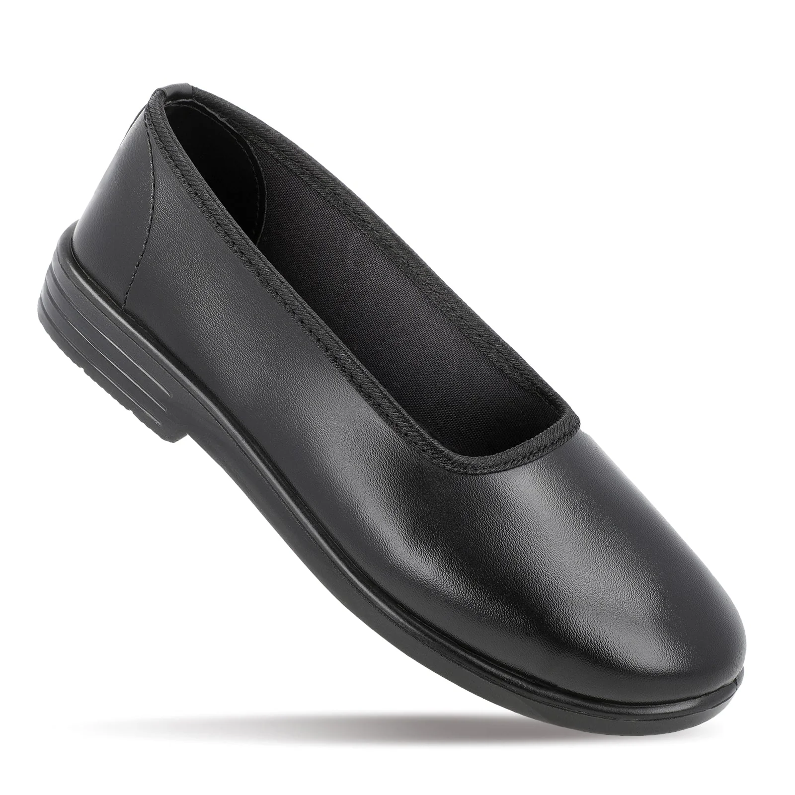Girls Slip-On School Shoe - WV551 Black - Image 3