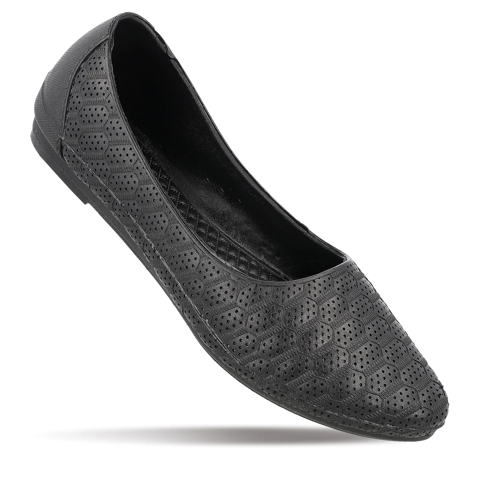 Walkaroo Go Womens Melange Belly Shoes - 12801 Black - Image 3