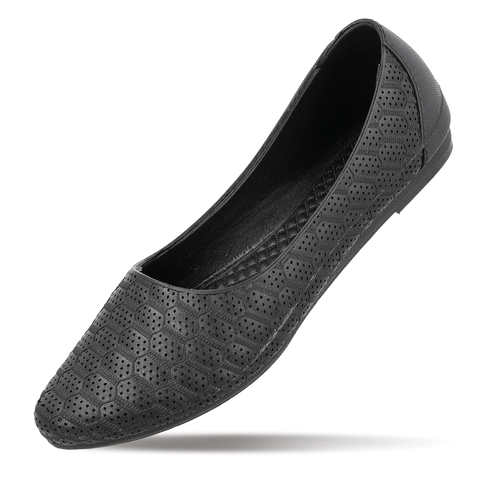 Walkaroo Go Womens Melange Belly Shoes - 12801 Black - Image 5