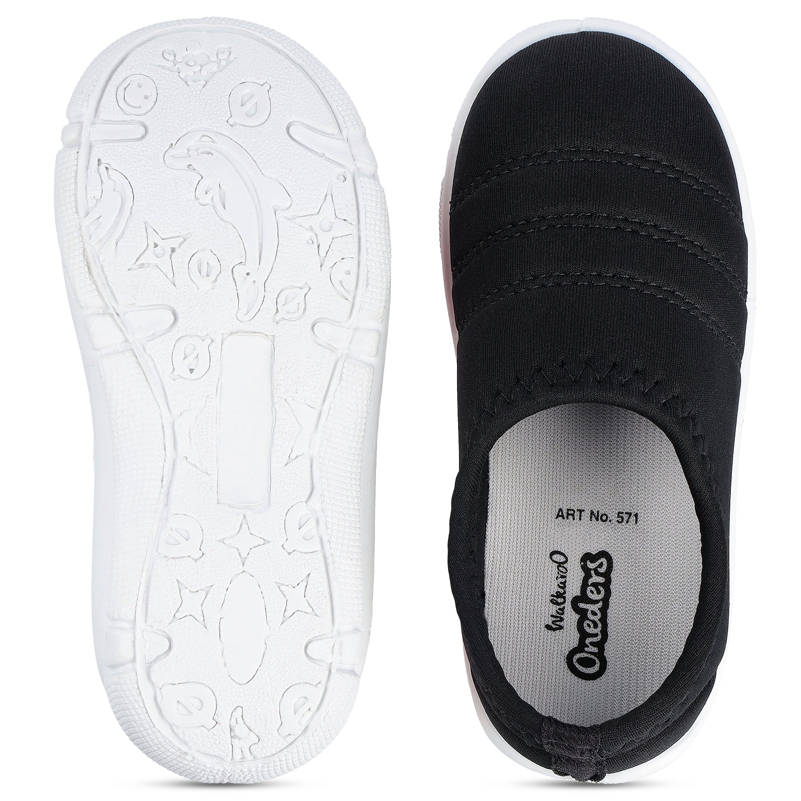 Walkaroo Kids Belly Shoes - 571 Black - Image 2