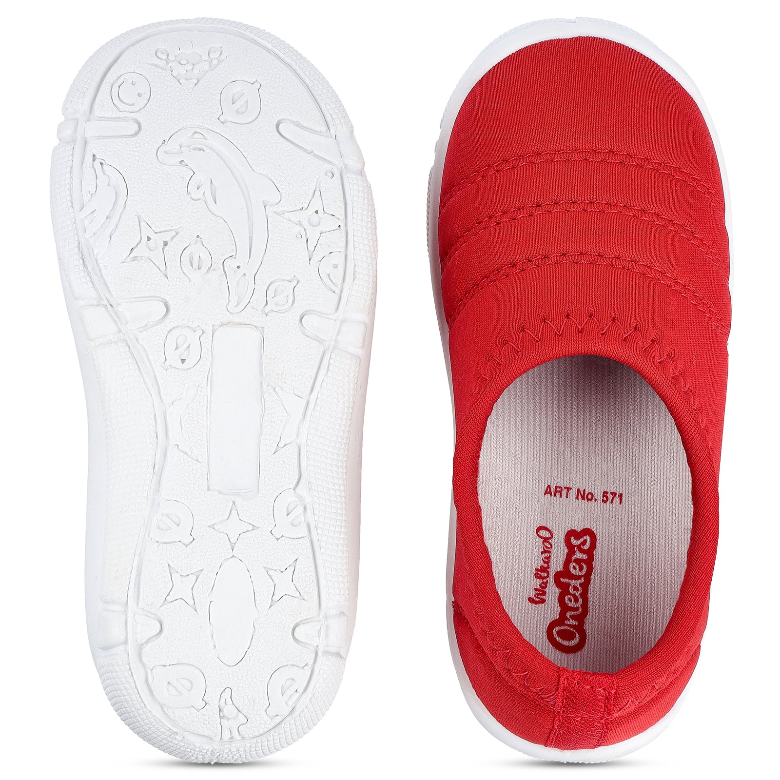 Walkaroo Kids Belly Shoes - 571 Red - Image 2