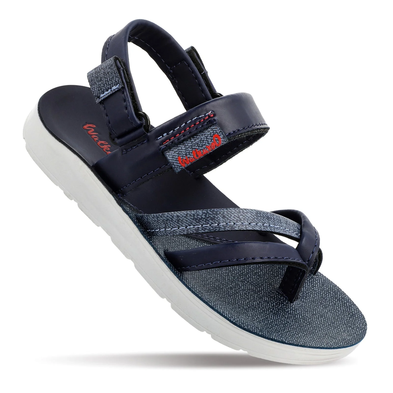 Walkaroo Kids Strappy Slide Sandals - W5767 Blue Grey