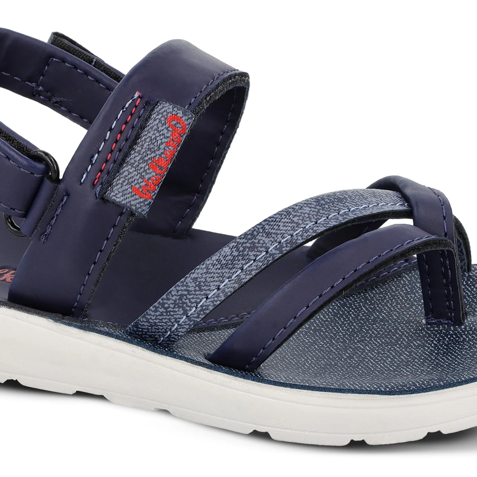 Walkaroo Kids Strappy Slide Sandals - W5767 Blue Grey - Image 4