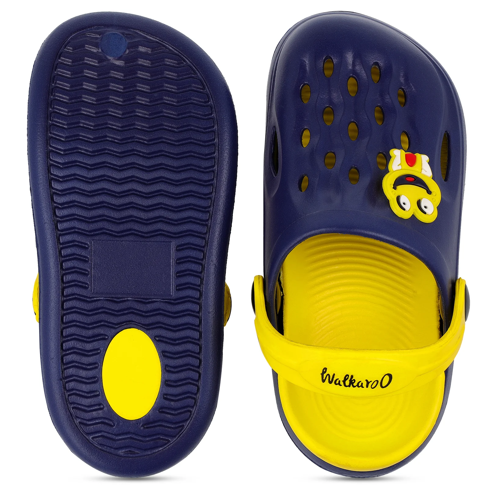 Kid's Clog - WK360 Navy Blue Yellow - Image 2