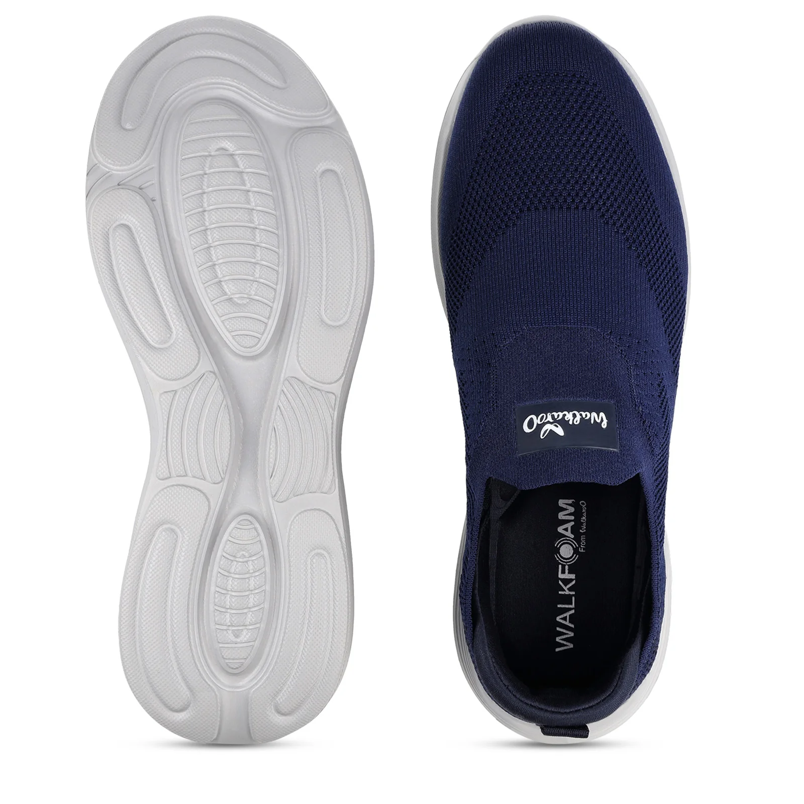 Walkaroo Men Pull-on Belly Shoes - WS9539 Navy Blue - Image 2