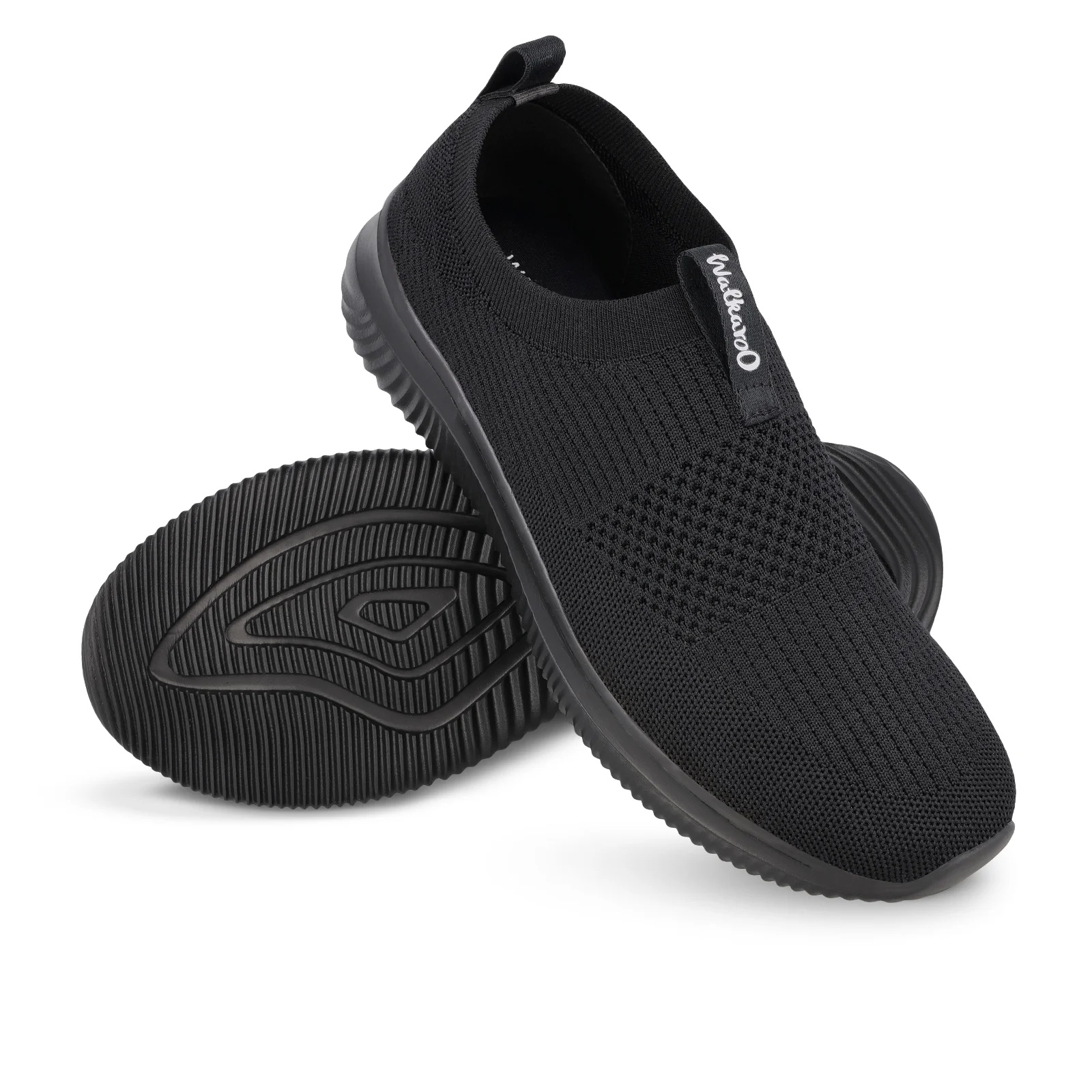 Men`s Slip-on Walking Shoes - WS9551 Black Black - Image 7