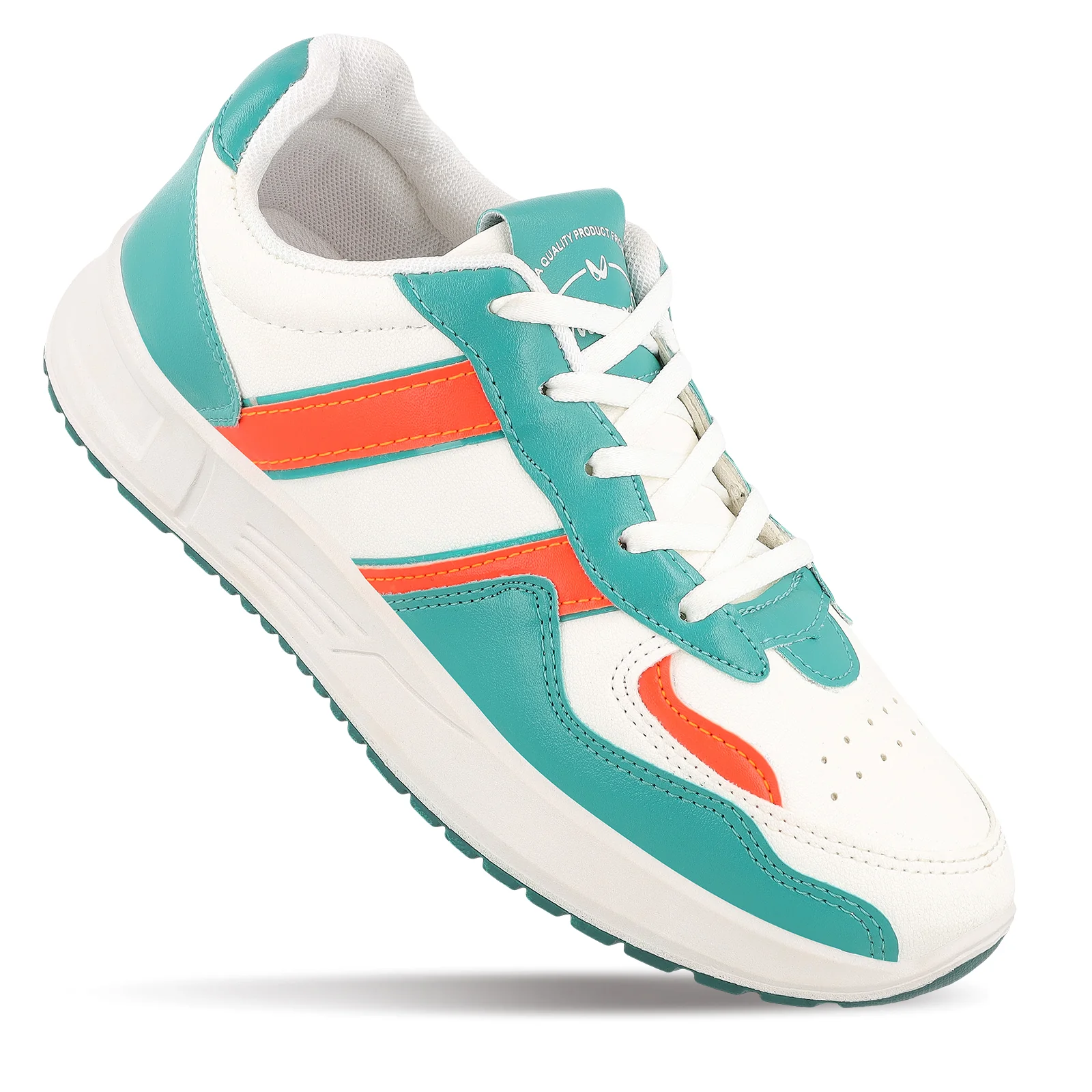 Walkaroo Mens Casual Shoes - WY3340 White Green - Image 3