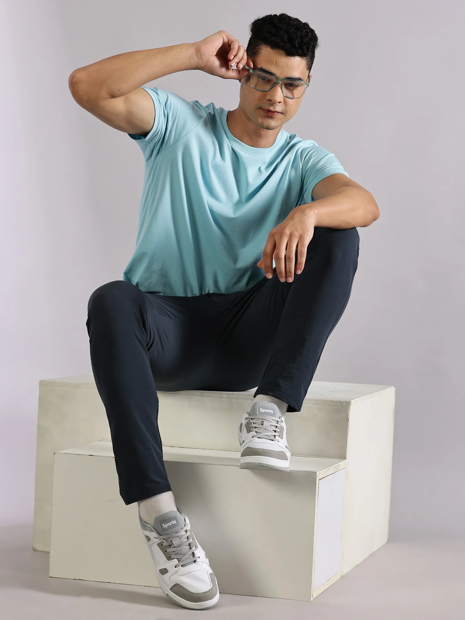Men's Casual Sneakers - WY3344 White Grey - Image 2