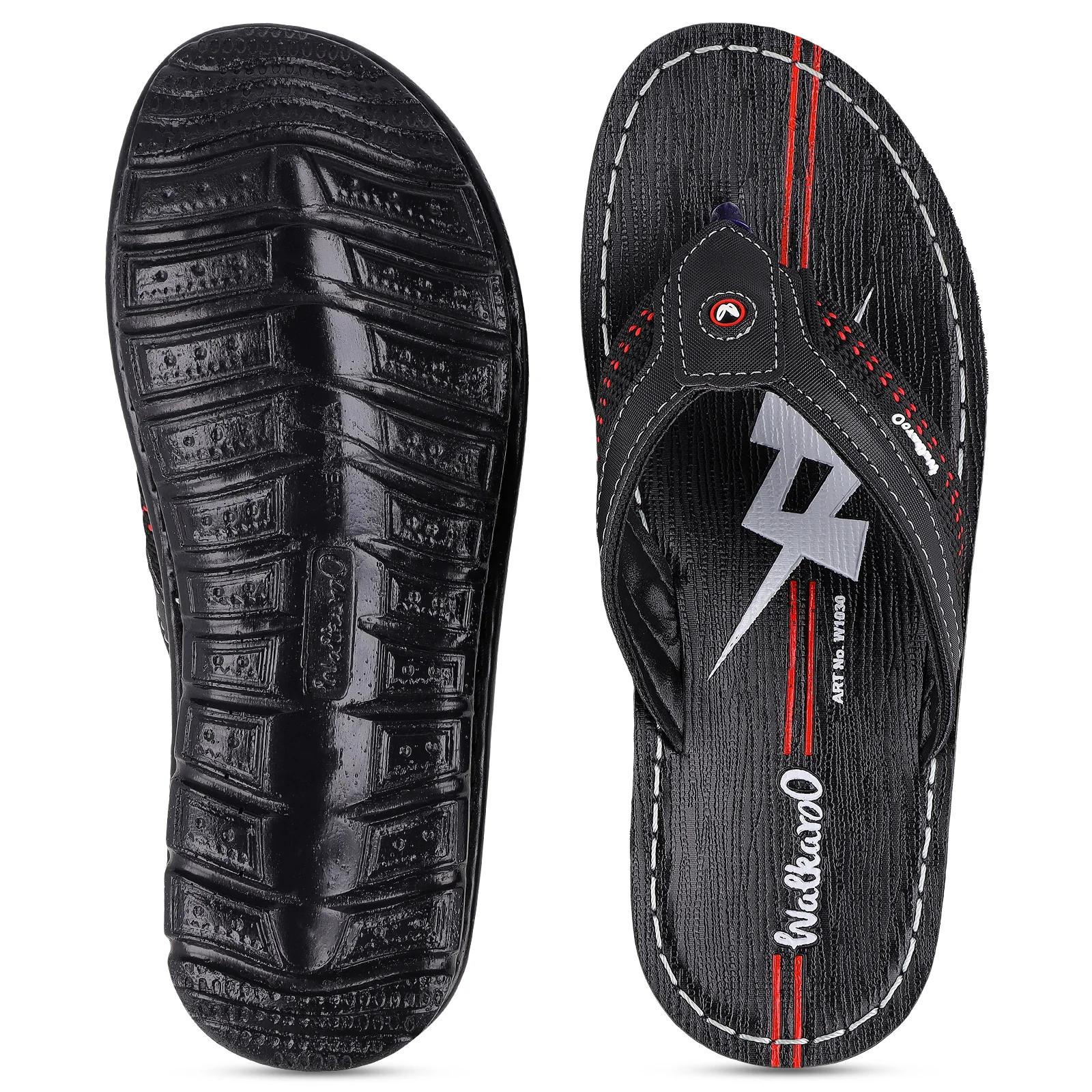 Men's Daily Wear Sandals - W1030 Black - Image 2